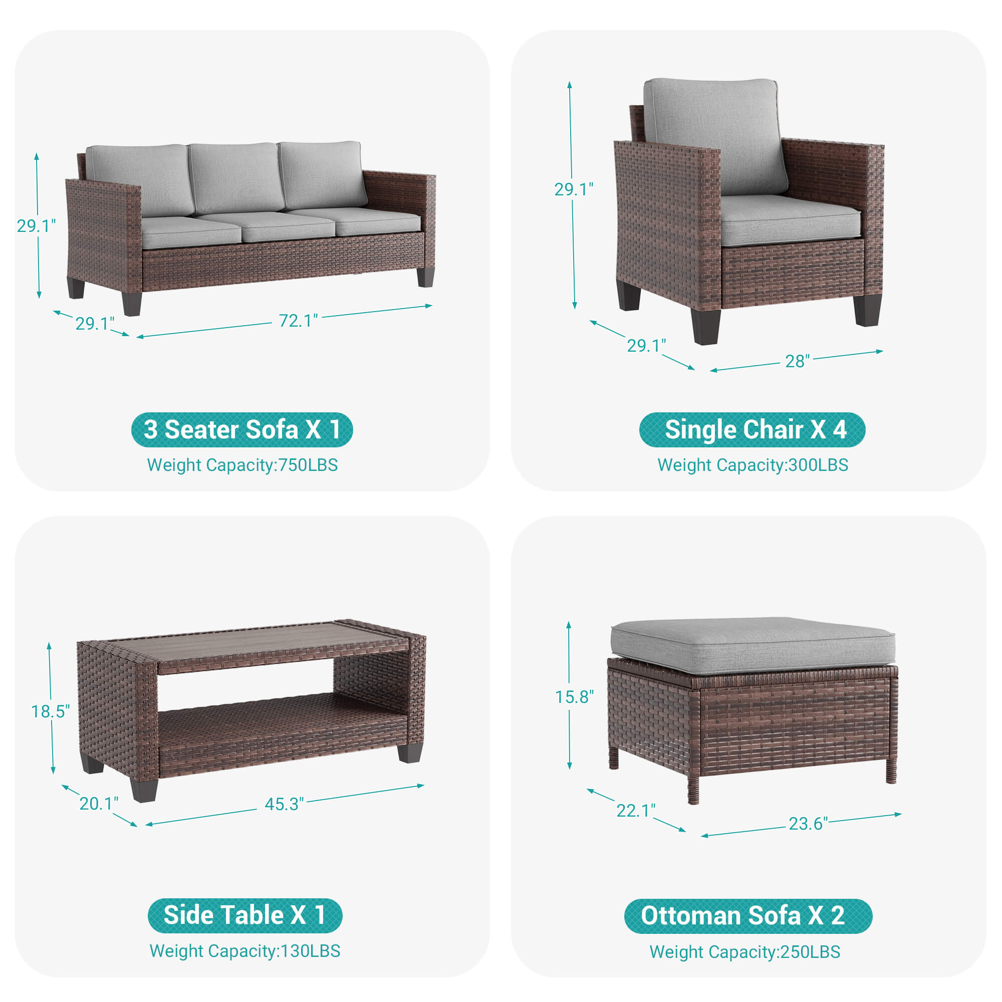 ACEGOSES LW-115BLY-T4 Patio-Conversation-Sets - View #5