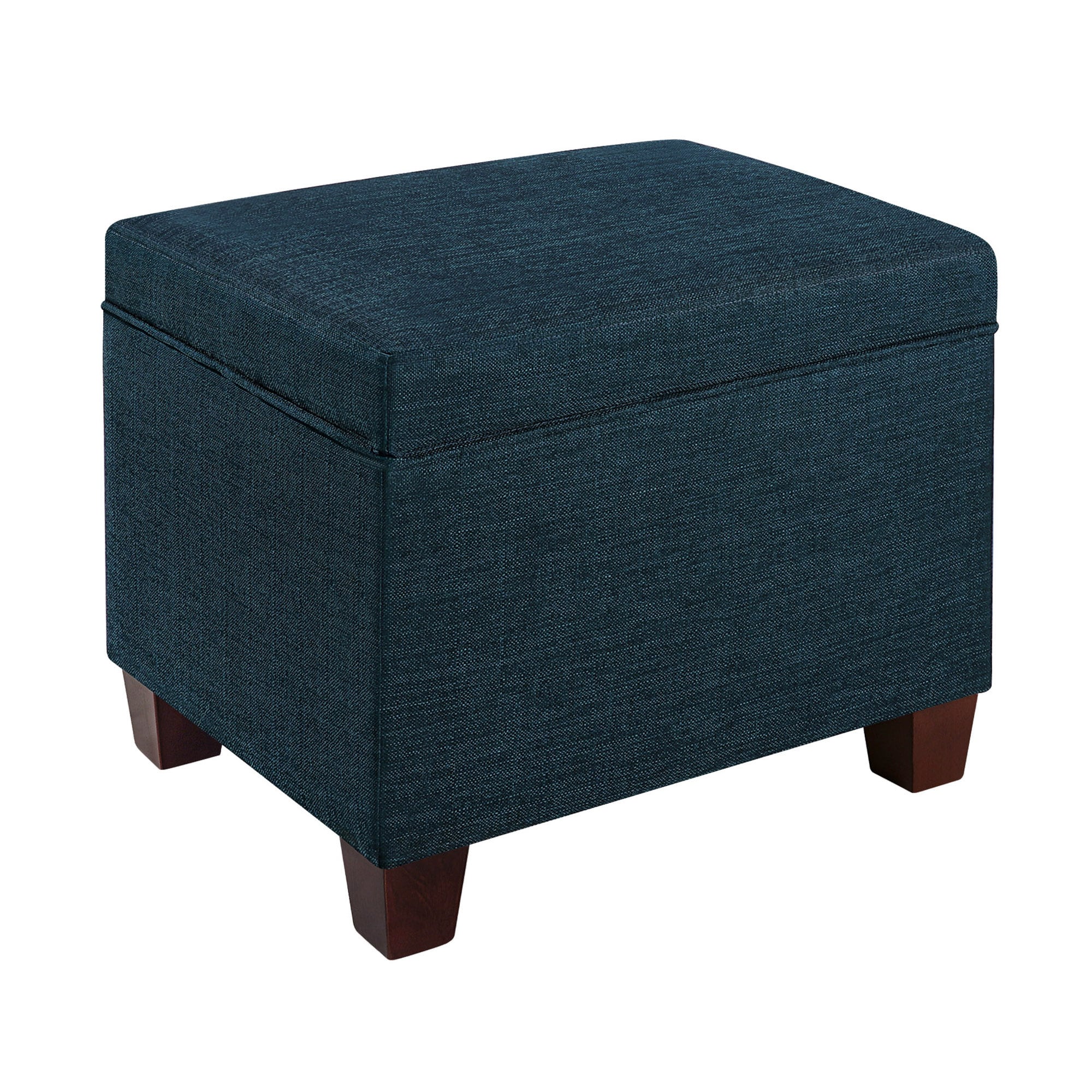 Convenience Concepts R9-219 Madison Modern Dark Blue Fabric Storage Ottoman