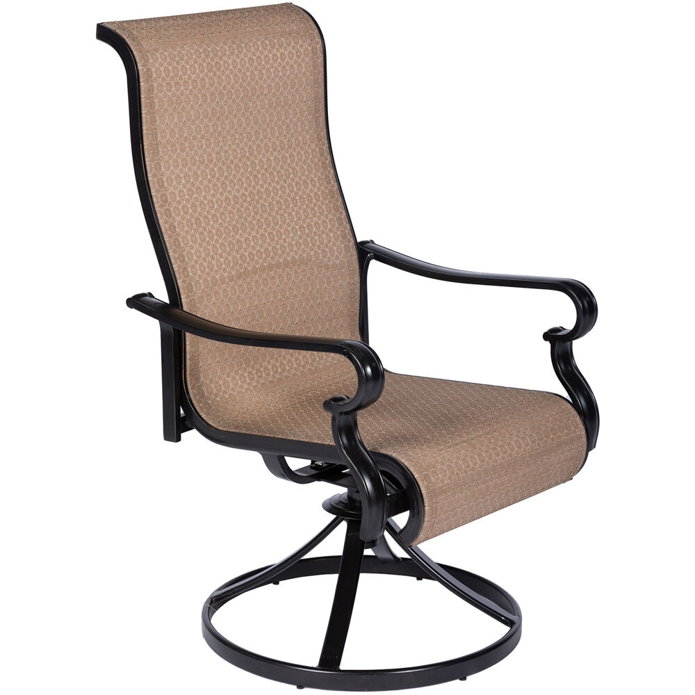 Brigantine 9-Piece Beige and Black Aluminum Outdoor Dining Set
