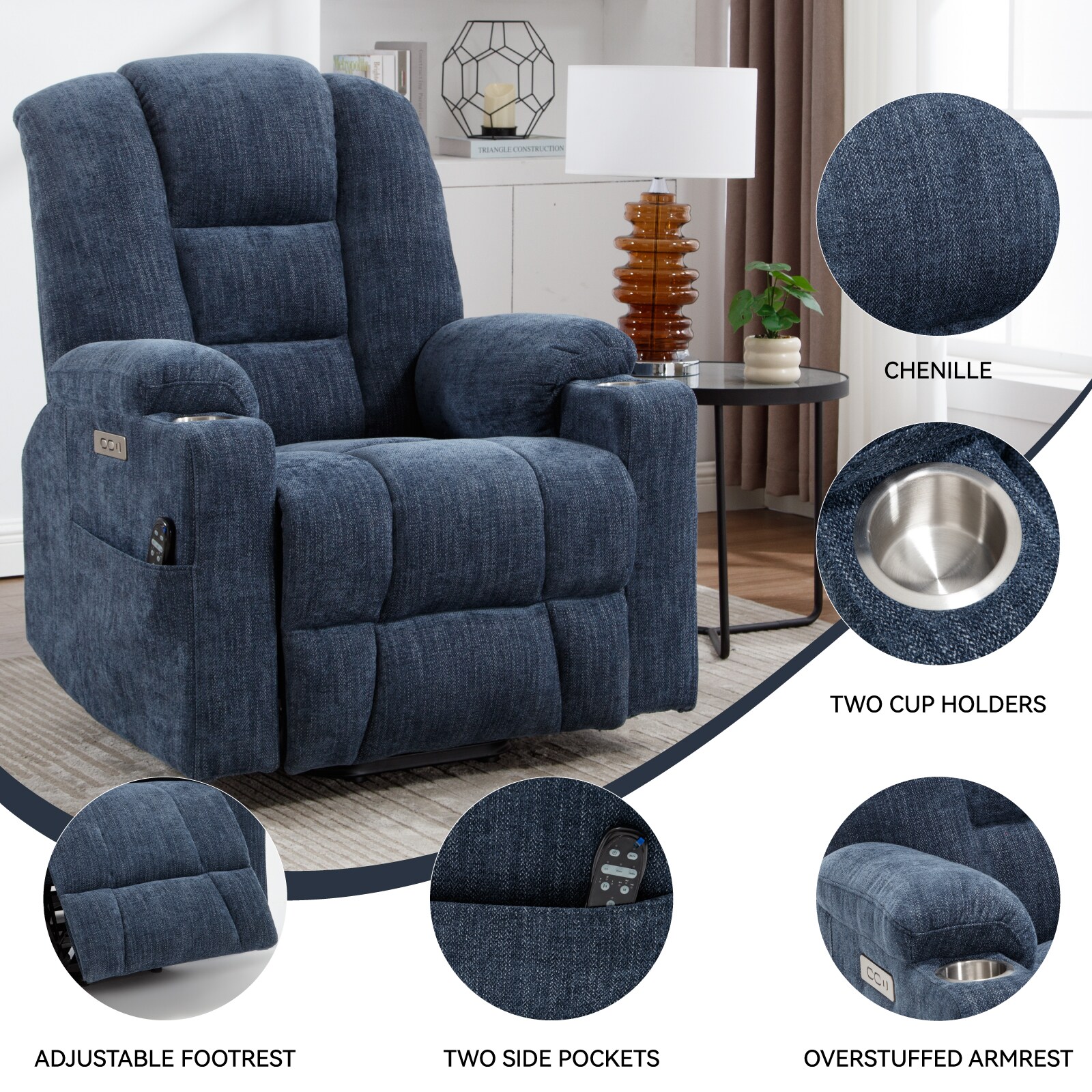 Clihome CL062-BL Massage-Chairs - View #6