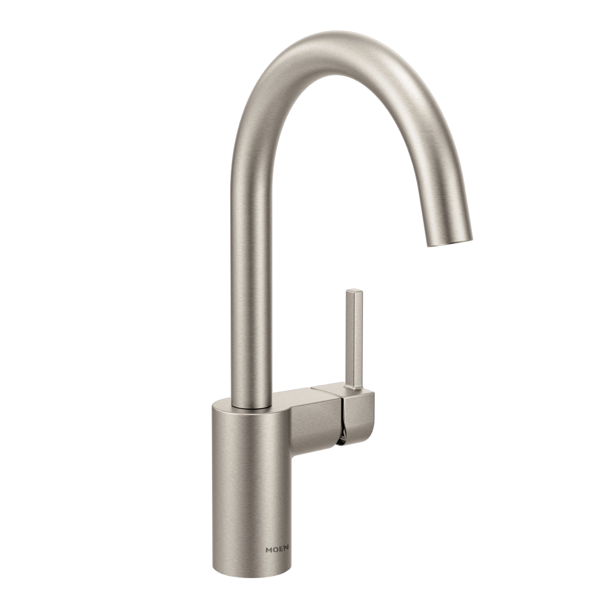 Moen 7365SRS Align Spot Resist Stainless Single Handle Deck-mount Kitchen Faucet with Sprayer
