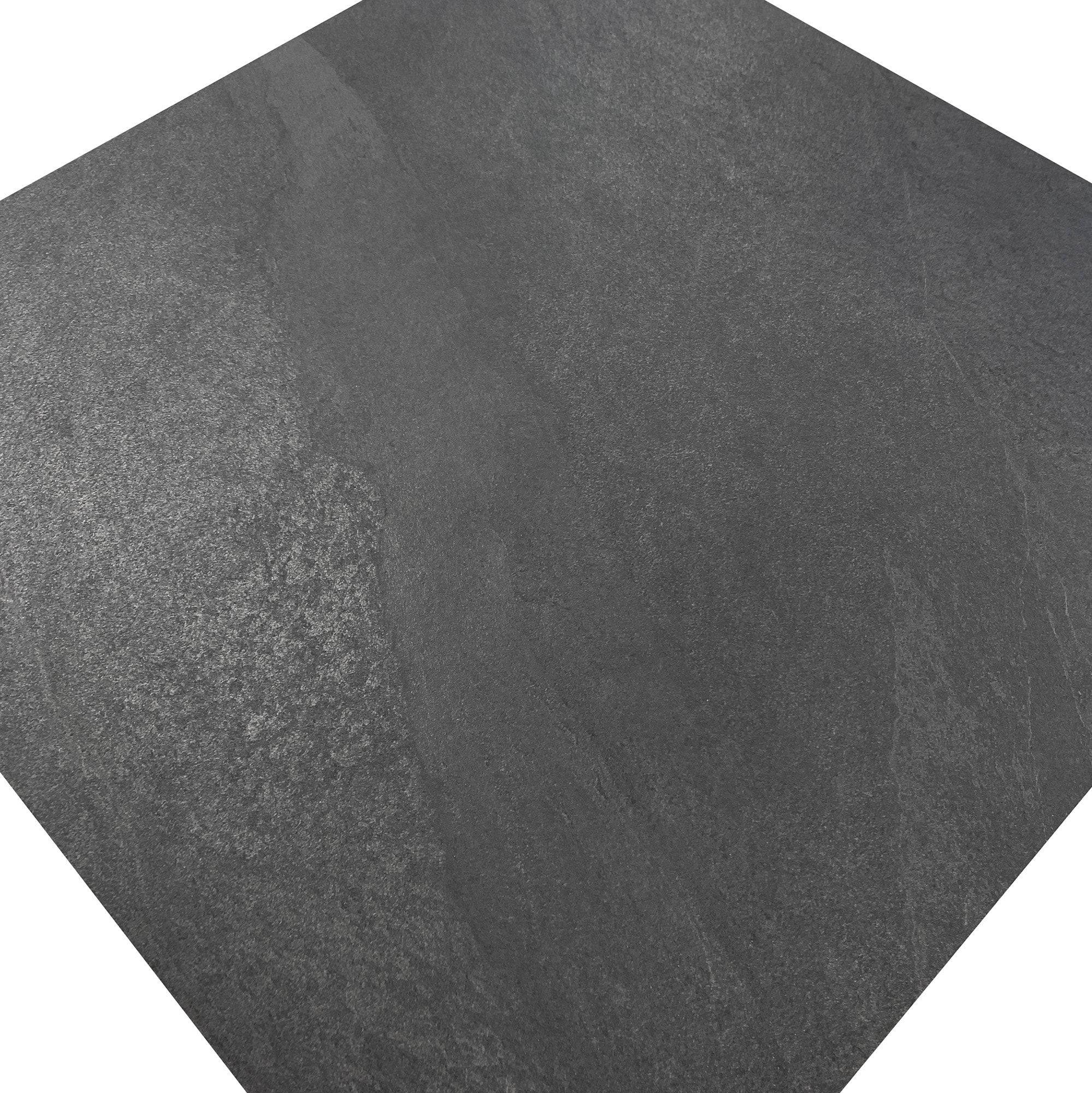 Giorbello Hurricane Black 24-in x 24-in Glazed Porcelain Stone Look Floor and Wall Tile (12-sq. ft/ Carton)
