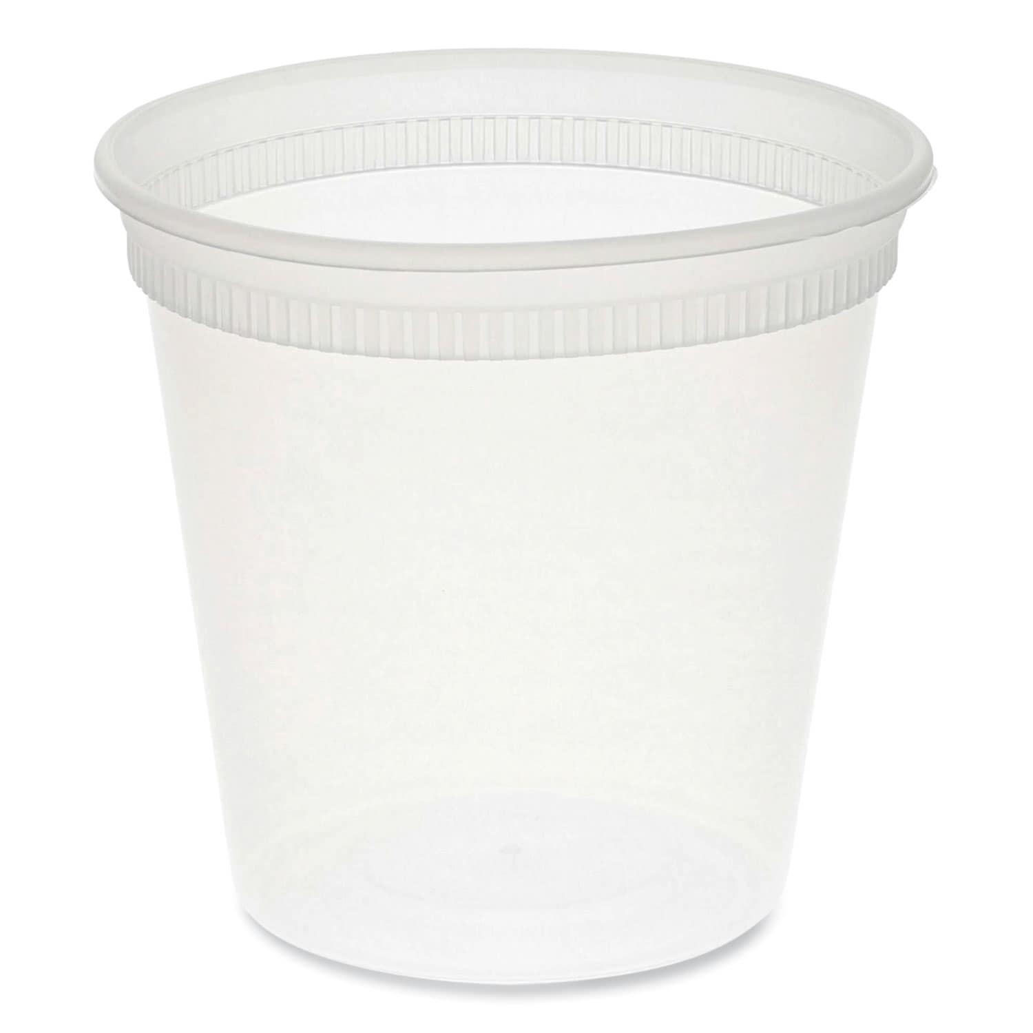 pactiv evergreen Newspring DELItainer Microwavable Container 24 oz 4.7 x 4.7 x 4.4 Clear Plastic 480/Carton #YL5024