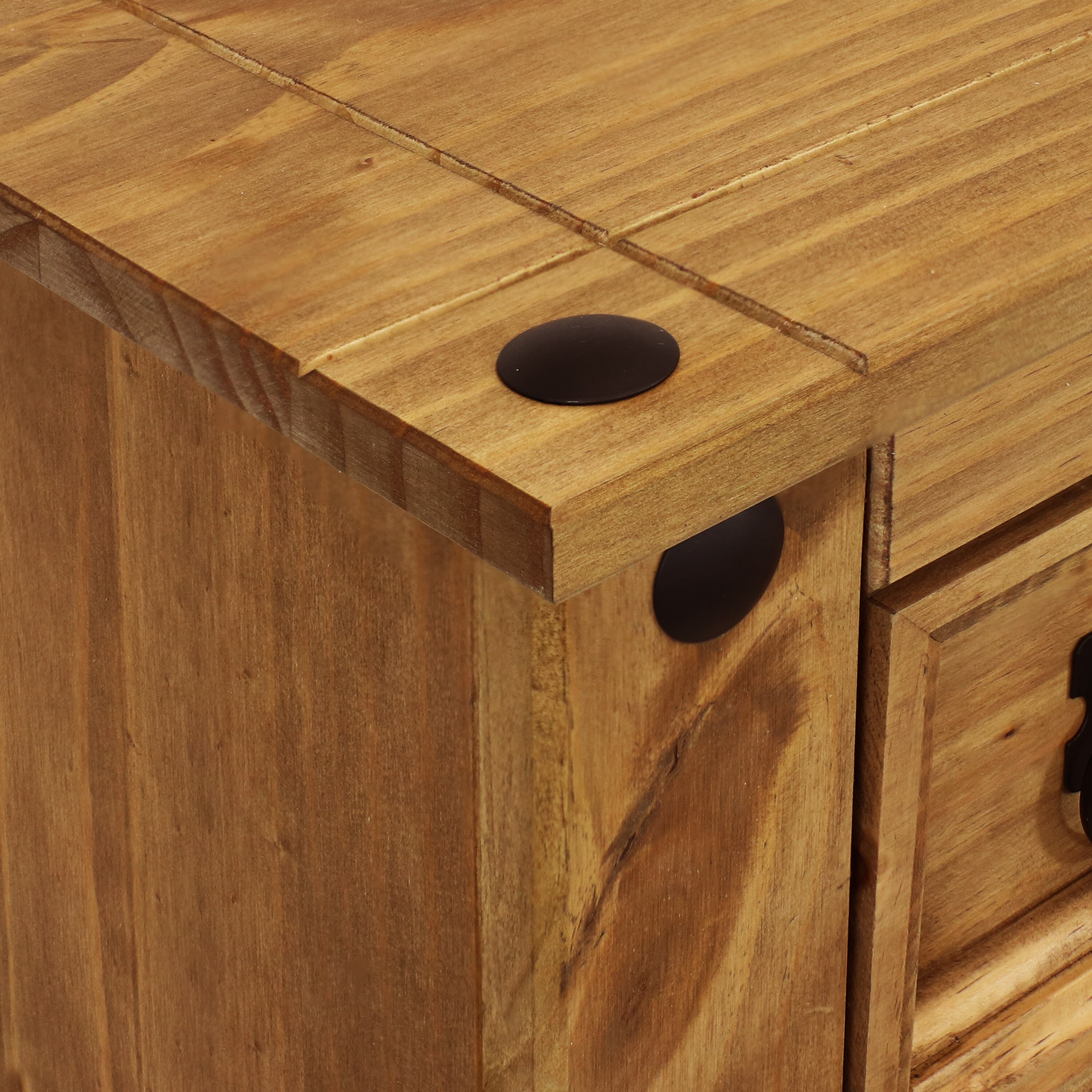 Sunnydaze Light Brown Pine 9-Drawer Farmhouse Chest
