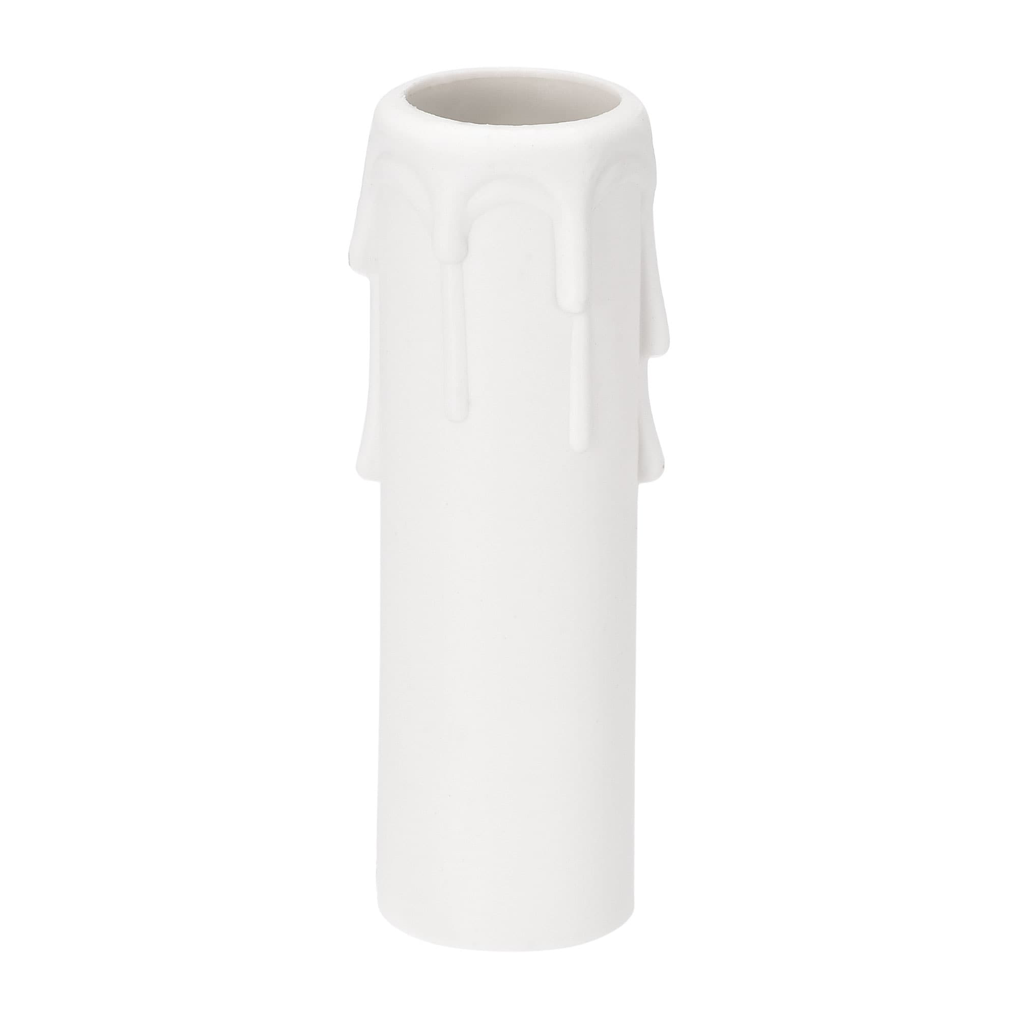 Unique Bargains Plastic 30x100mm Candle Socket Covers Sleeves Candelabra Base for E14 Chandelier White 9pcs #S26052000UX4511