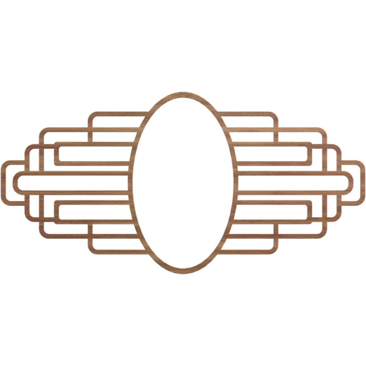 Ekena Millwork CMWP40X20X0250EBWA Elizabeth Fretwork Pierced 20-in W x 40-in L Craftsman Walnut Wood Whole Ceiling Medallion