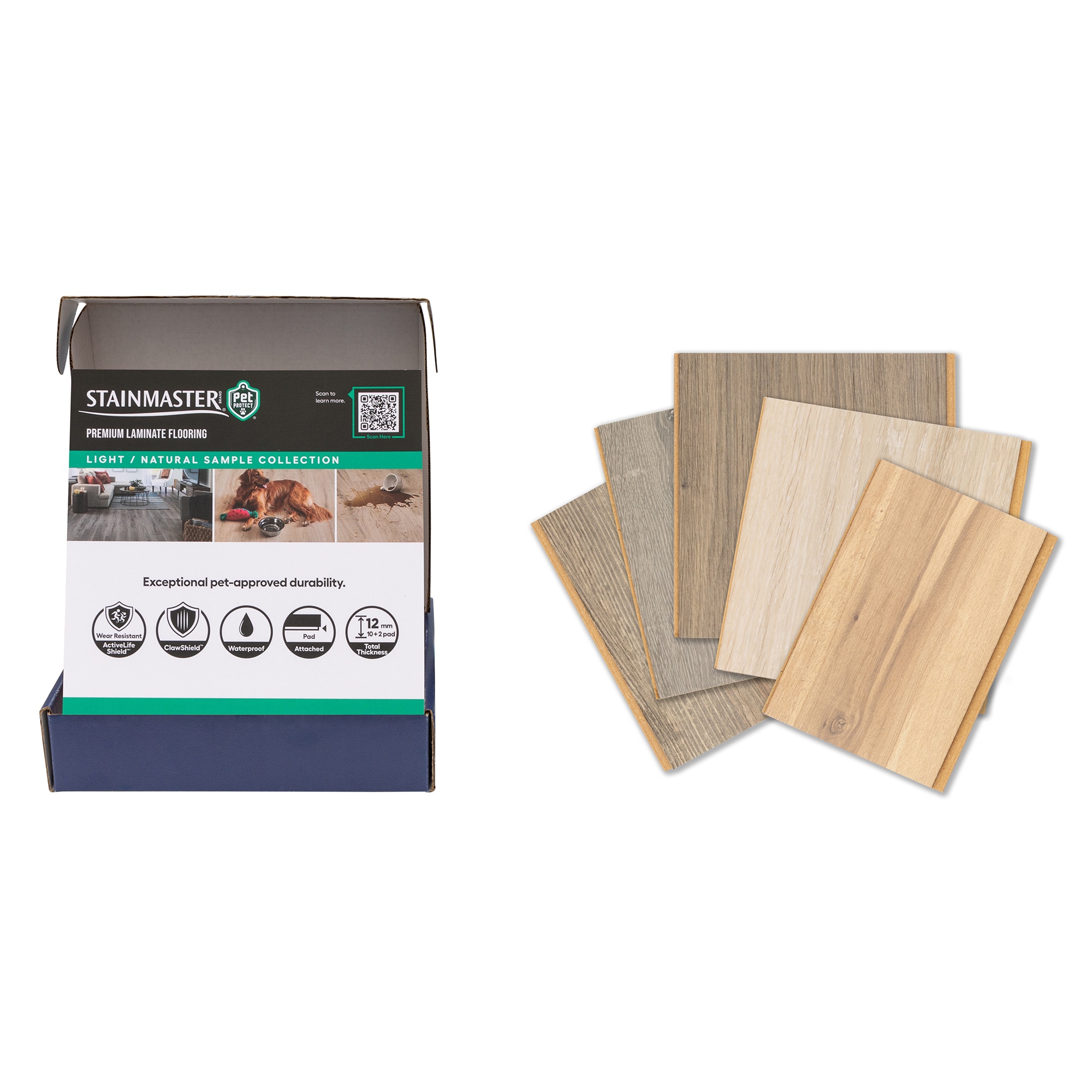 STAINMASTER PetProtect SBX0063786 (Sample) StainMaster Brown Waterproof and Water Resistant Wood plank Laminate Flooring
