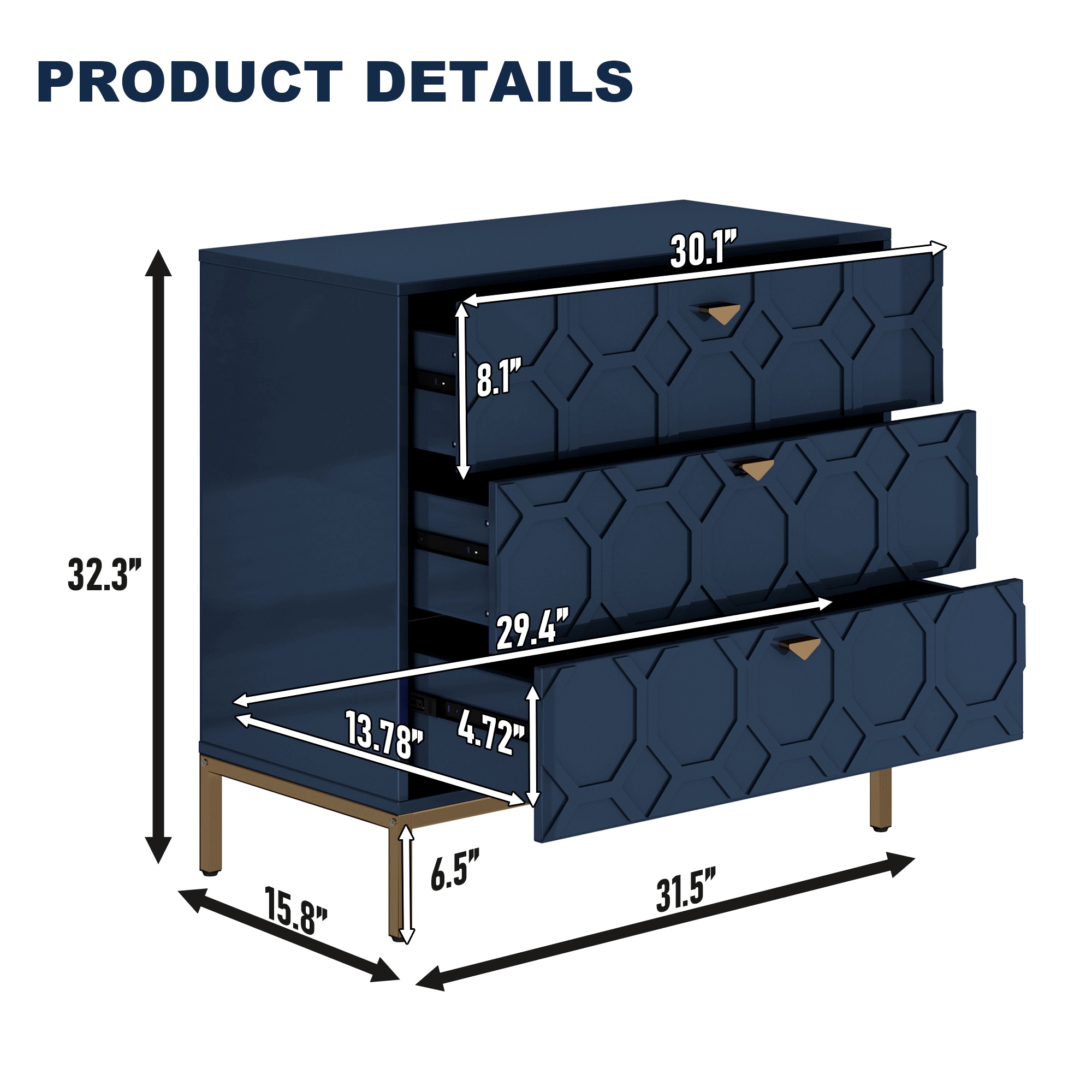 Clihome CL-JH-009014-BL-N dressers - View #9
