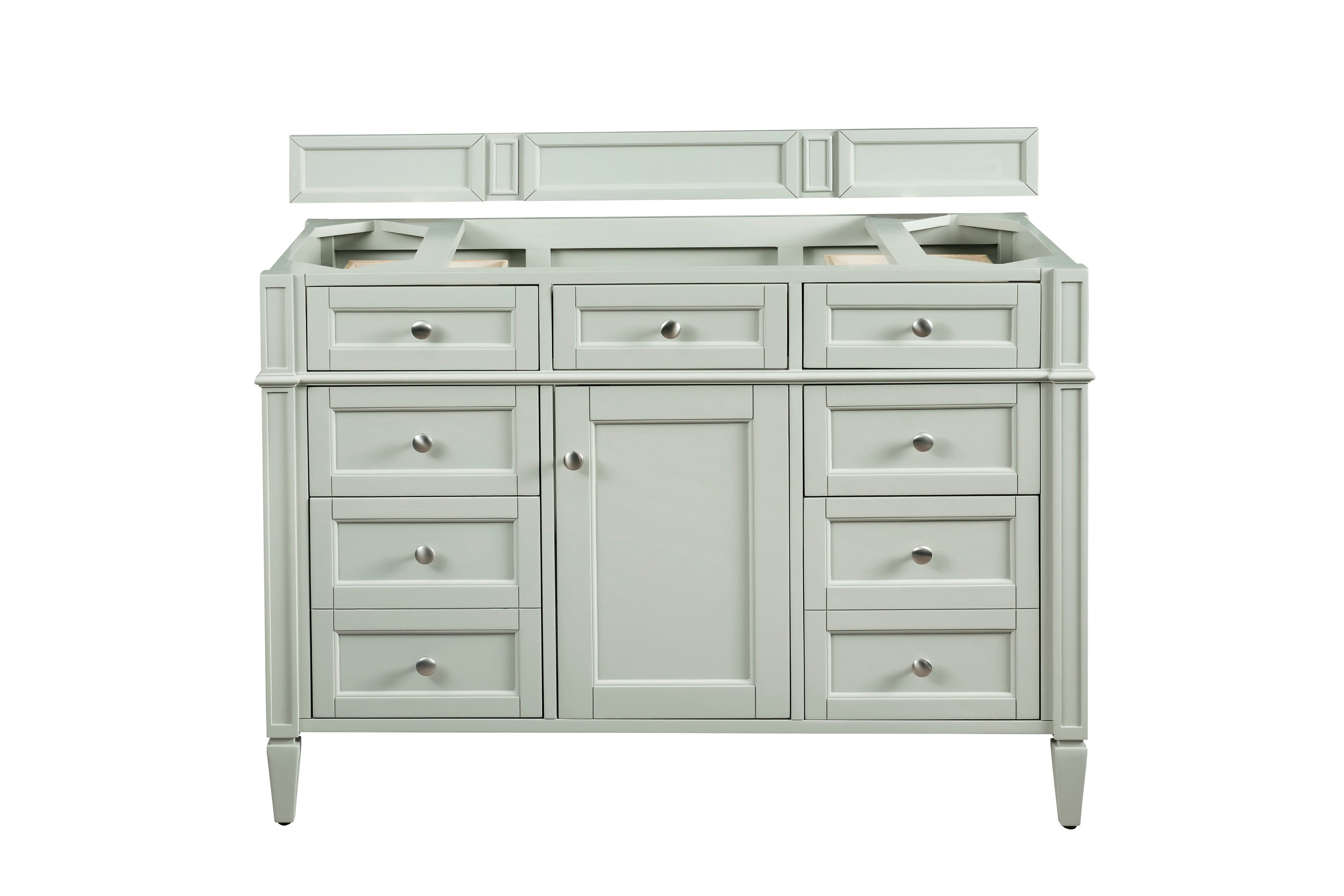 James Martin Vanities 650-V48-SGR Brittany 48-in Sage Green Bathroom Vanity Base Cabinet without Top