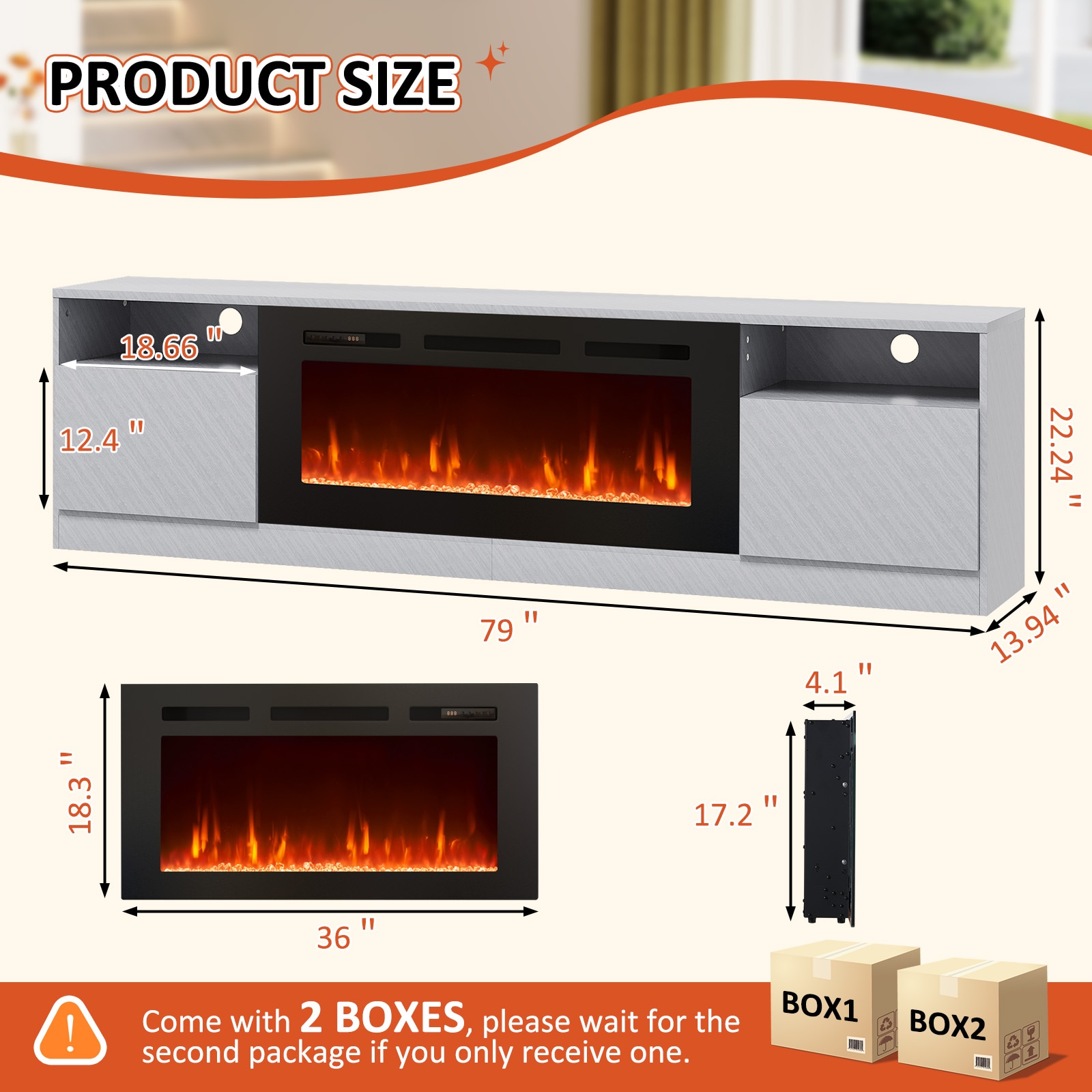 Bapipro TE22A28G Electric-Fireplaces - View #5