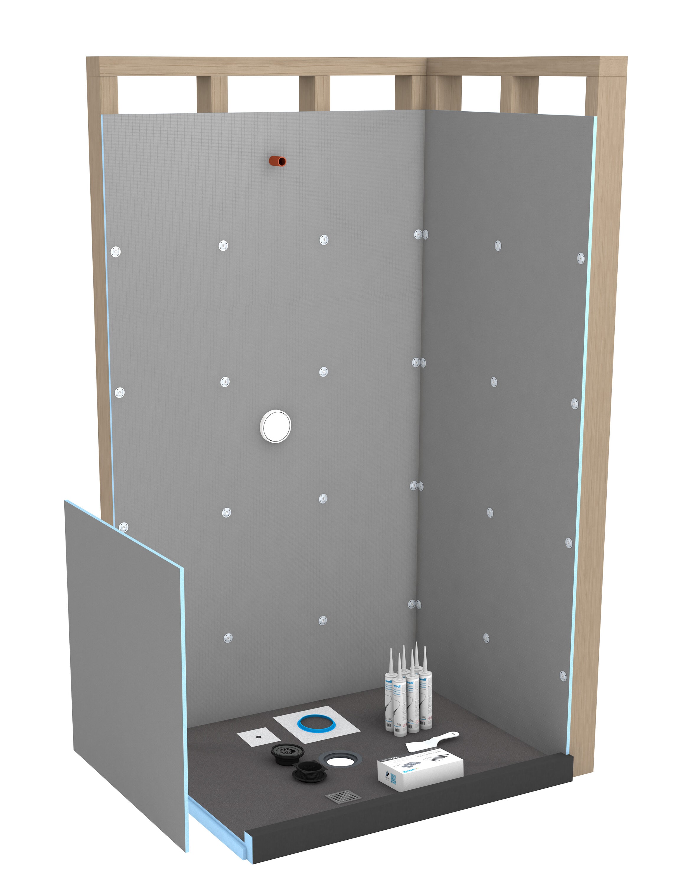 wedi Fundo Shower Kit - Primo 36-in x48-in in the Shower Pan Parts  department at