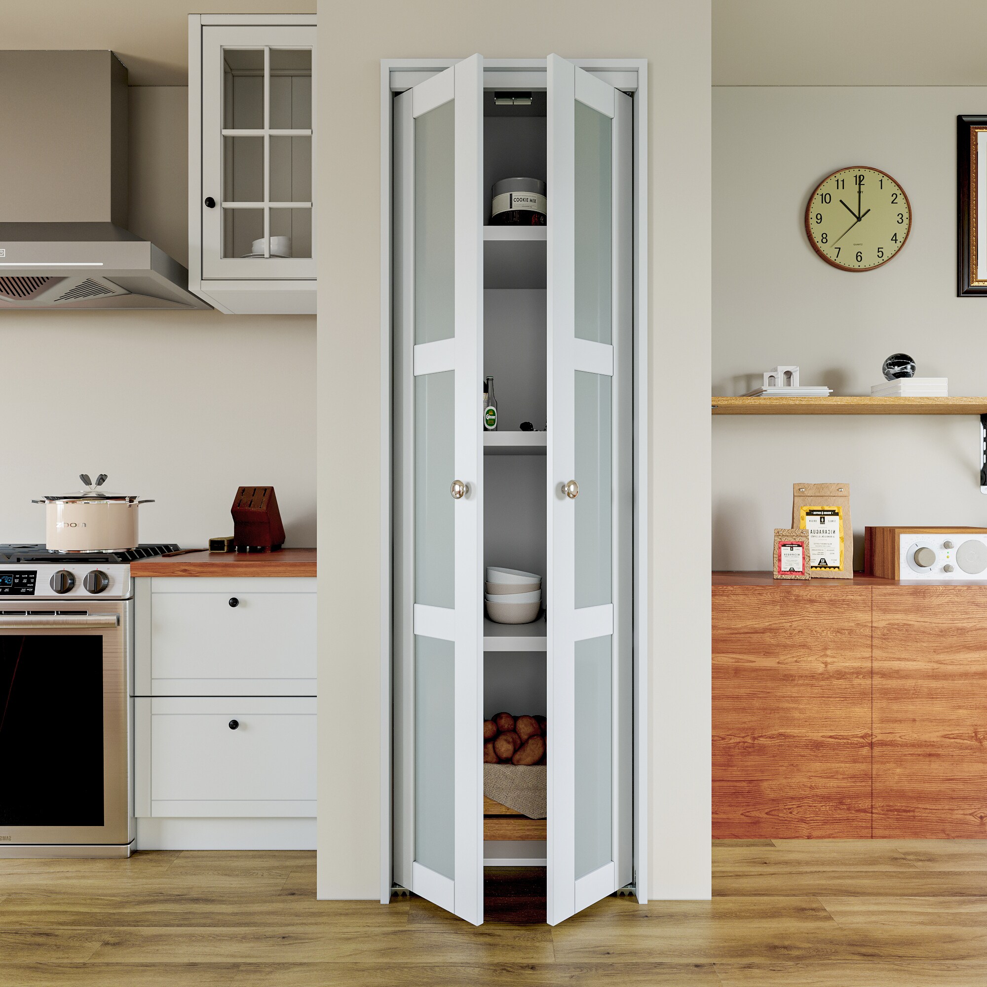 JUJUBON IN-CD-PIWT-PV-3L-24 Bifold-Sliding-Closet-Doors - View #4