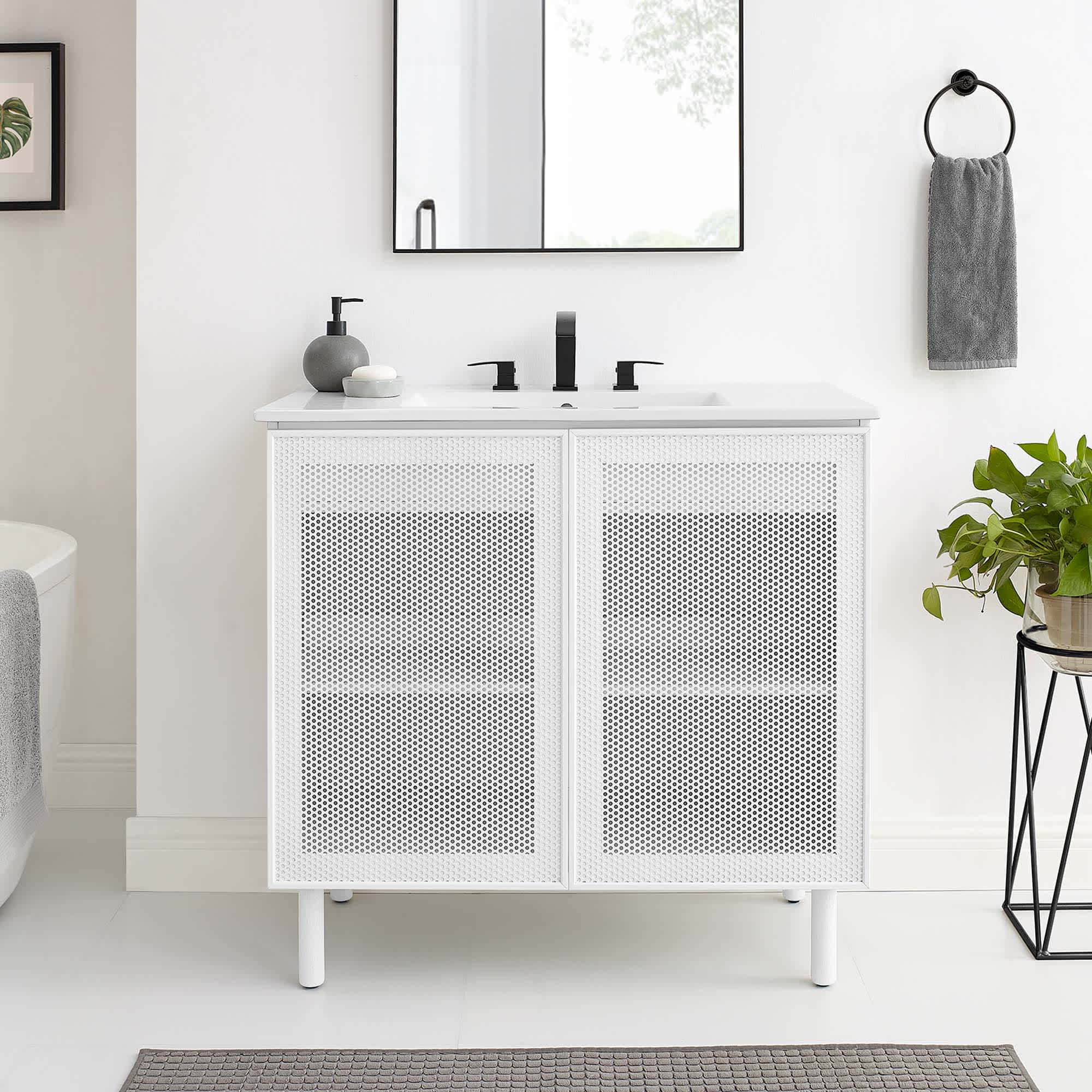 Modway EEI-6678-WHI-WHI Bath-Vanity-Combo - View #4