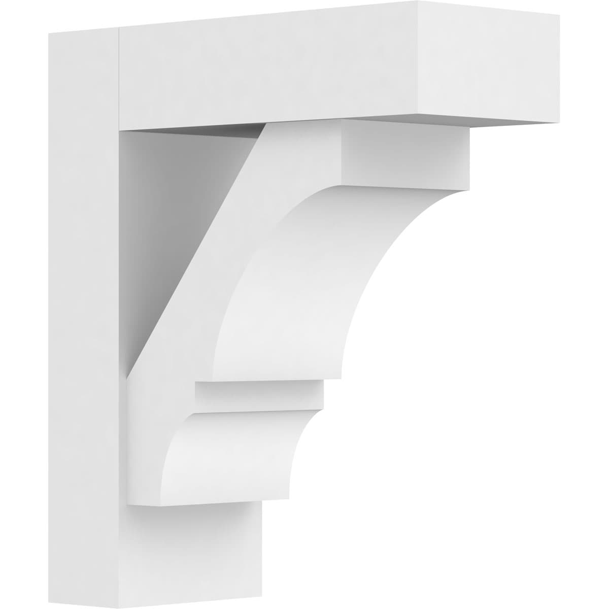 Ekena Millwork BKTP05X12X14BOA05 Standard Balboa 5-in x 12-in x 14-in White PVC Standard bracket