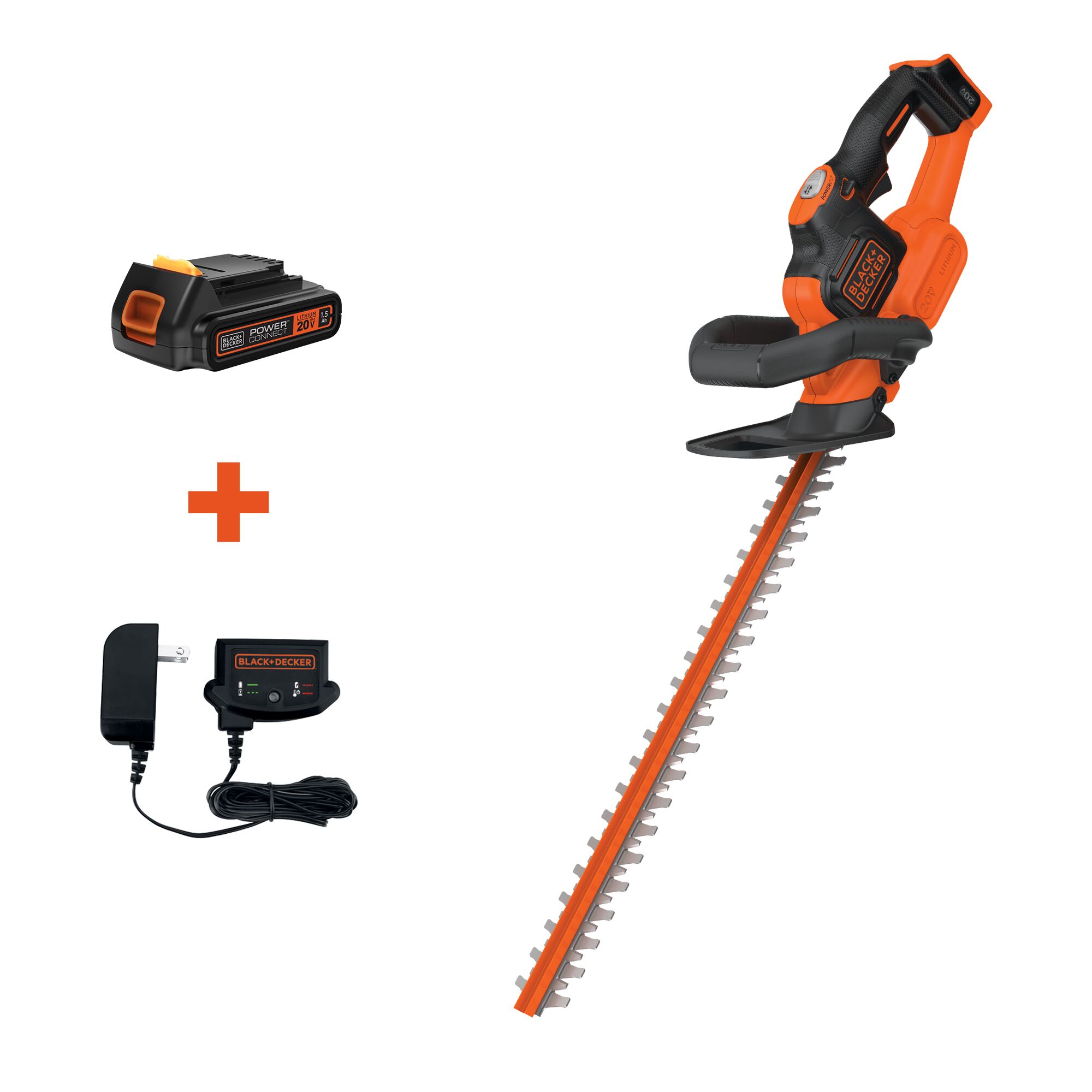 BLACK+DECKER 20V MAX 22in. Cordless Battery Powered Hedge Trimmer Kit with  (1) 1.5Ah Battery & Charger LHT321 - The Home Depot