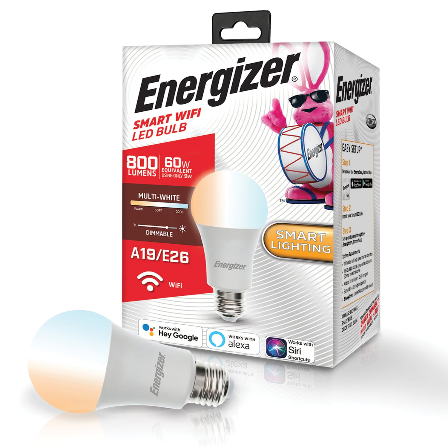 Energizer Connect A19 Tunable White E26 Dimmable LED Light at Lowes.com