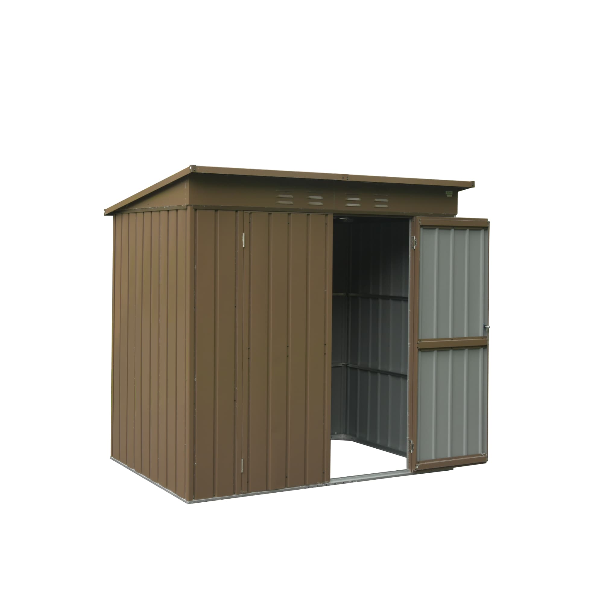 WELLFOR TWSG012-GR 5-Feet x 6-Feet Metal Storage Shed Galvanized steel Storage Shed