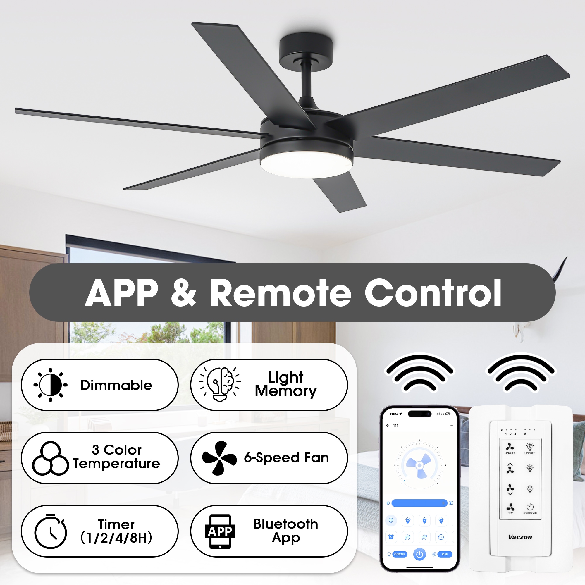 VACZON VZA01A113BK Ceiling-Fans - View #6