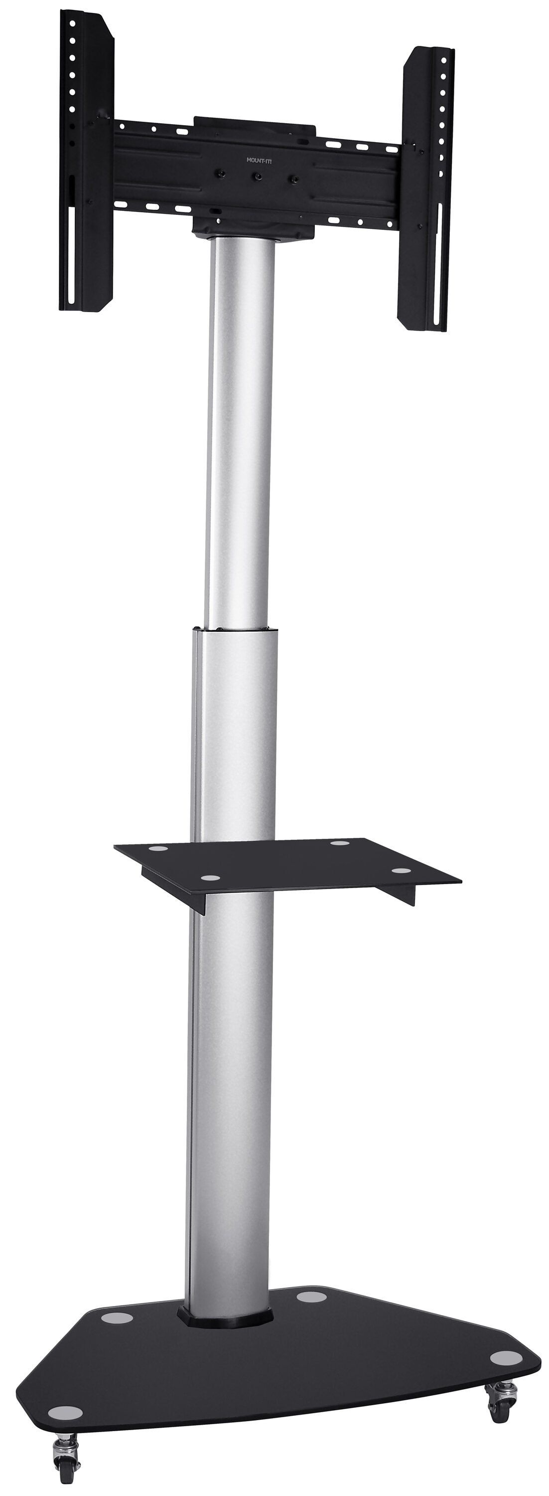 Mount-It! MI-1875 Traditional Black TV stand Integrated TV Mount ( Accommodates TVs more than 70-in )