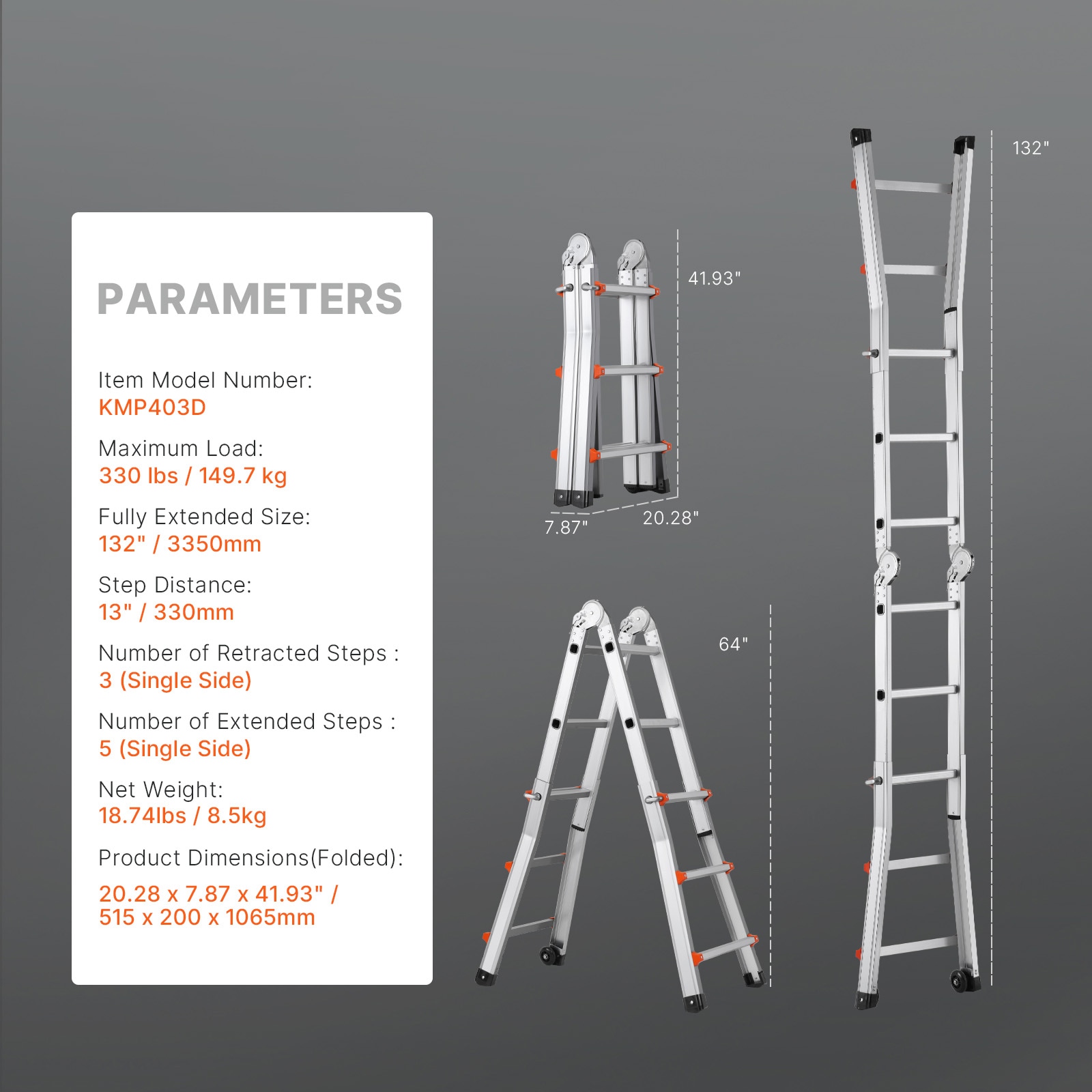 VEVOR SCDGNAZXYST306091V0 Step-Ladders - View #7