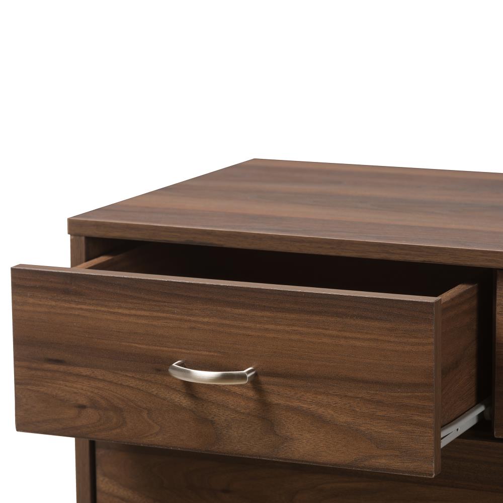 Baxton Studio Disa Walnut 4 Drawer Chest at Lowes