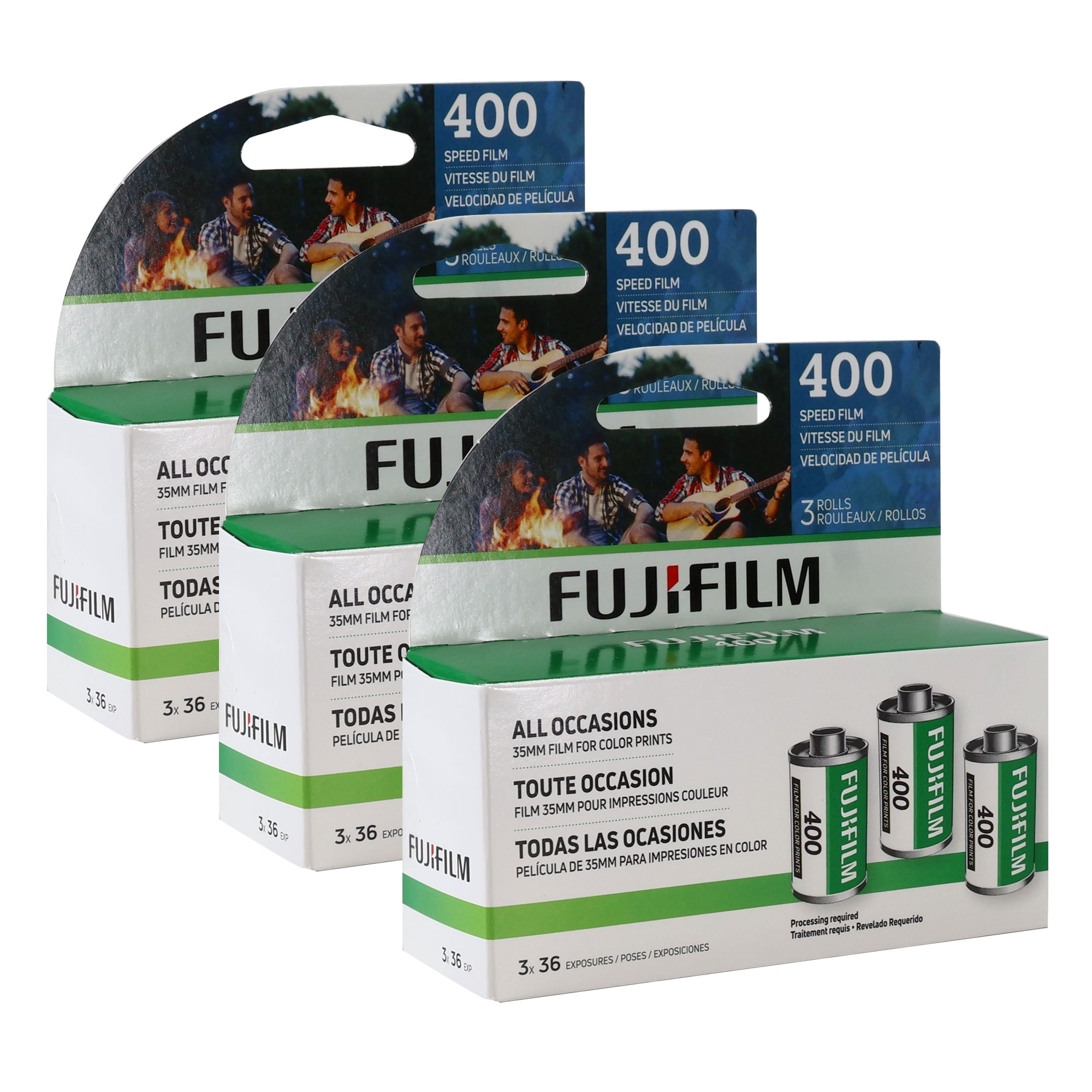 Fujifilm 3x  400 Color Negative 35mm Film 36 Exposures3 Pack