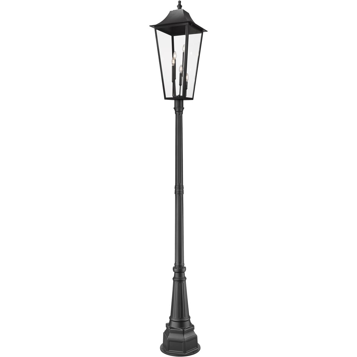 Z-Lite  5008PHXXLR-564P-BK Gannon 5 Light 12225 inch Black Outdoor Post Mounted Fixture in G9