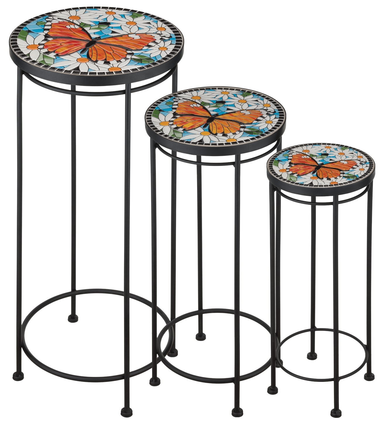 Regal Art & Gift 13976 28-in H x 12-in W Multi Indoor/Outdoor Round Ceramic Plant Stand