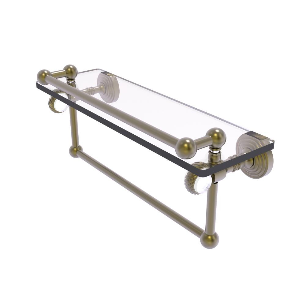 Allied Brass PG-1TBT-16-GAL-ABR Pacific Grove Antique Brass Wall mount Bathroom Shelf ( 16-in x 6.8-in x 5-in )