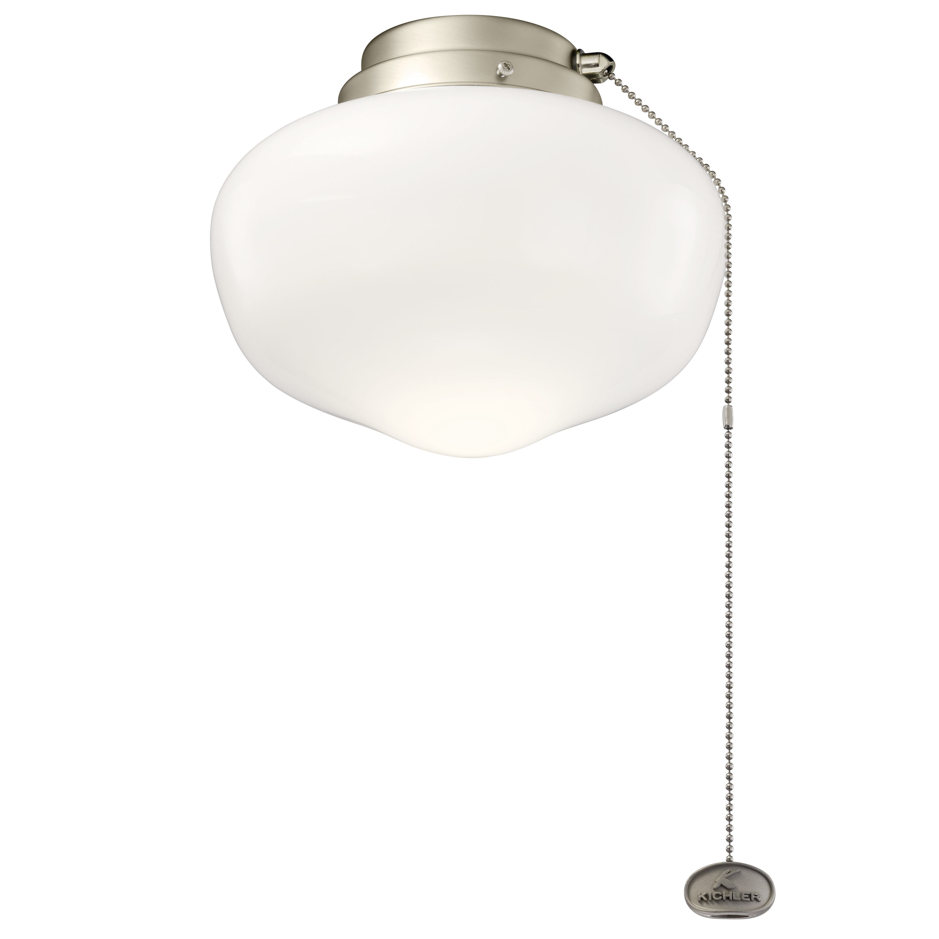 Kichler 380913NI Schoolhouse 8-in 1 -Light Silver LED Ceiling Fan Light Kit