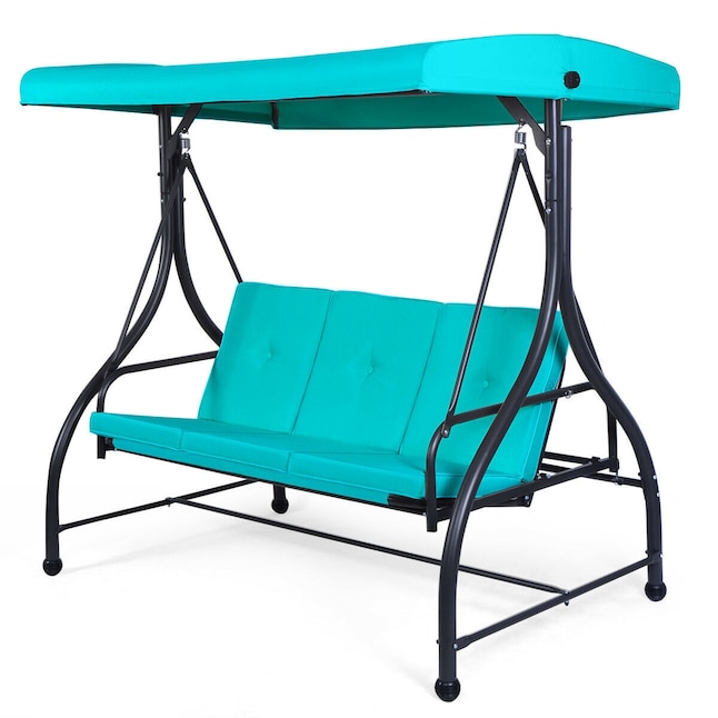 Clihome 3 Seats Outdoor Patio Swing, Outdoor Porch Swings And Gliders
