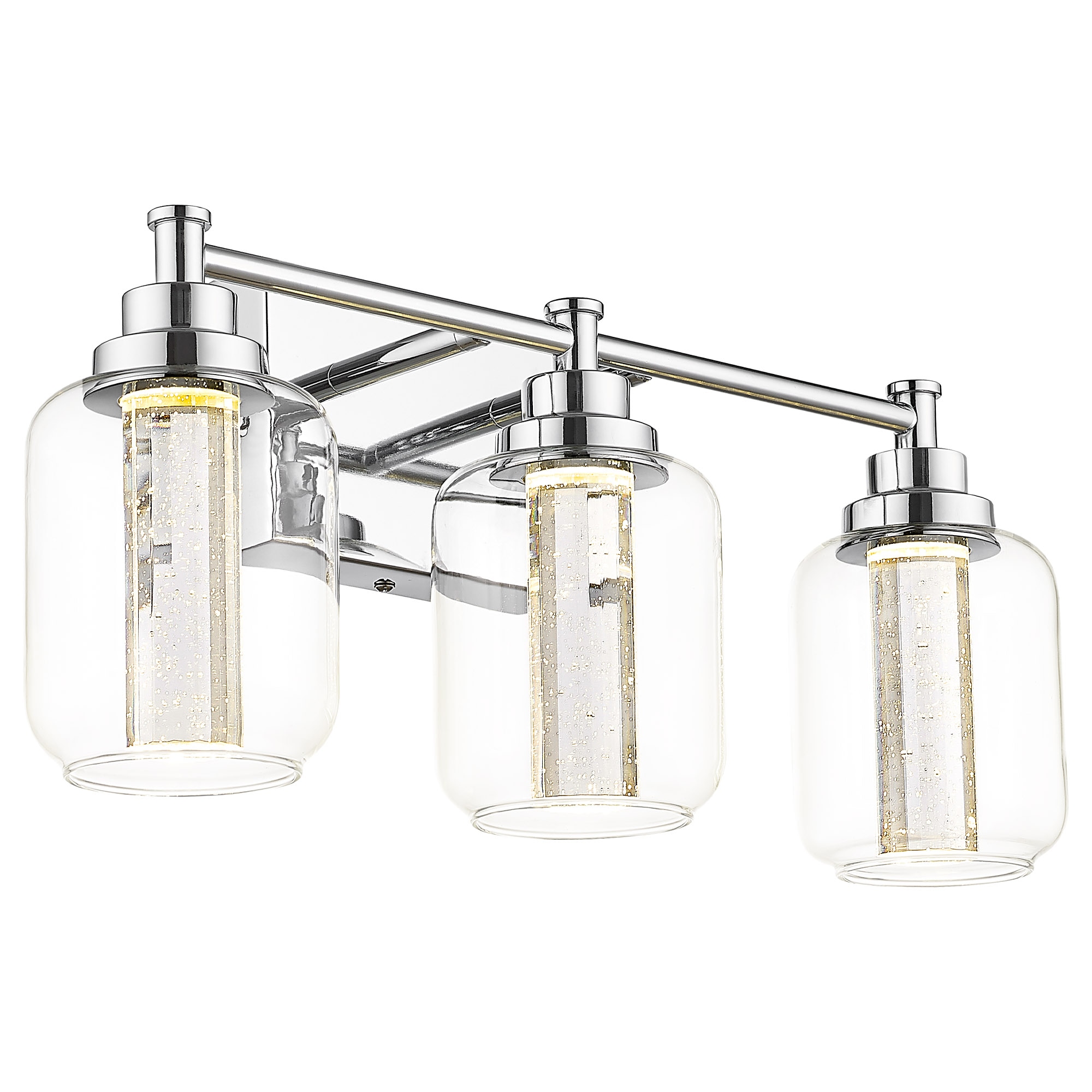 LTMATE LSZJF74B LED-3W CH JAZAVA 18.3-in 3 -Light Chrome Integrated LED Modern/contemporary Vanity light
