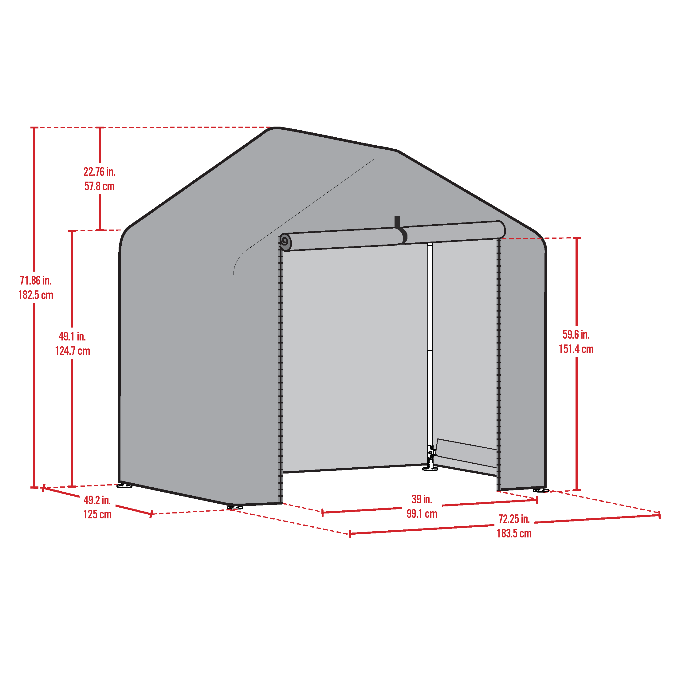 ShelterLogic 6-ft x 4-ft Garden Galvanized Steel Storage Shed in the ...