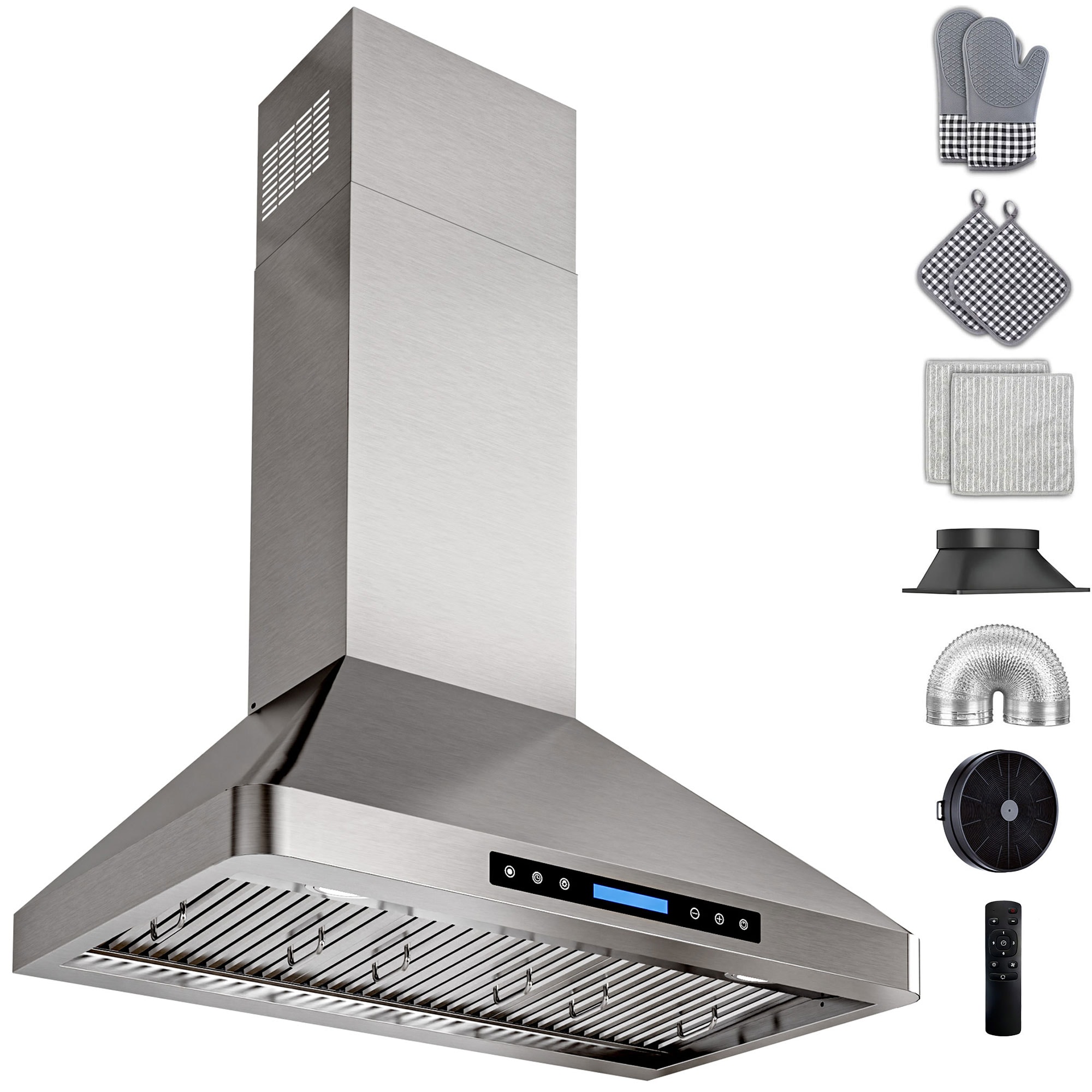 DZS DNAP02-R-36 36 inch Convertible 980-CFM Stainless steel Wall-Mounted Range Hood