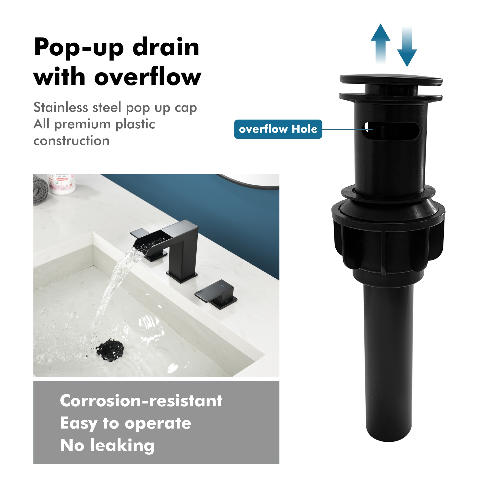 WELLFOR WF-B3371-MB Lavatory-Faucets - View #8