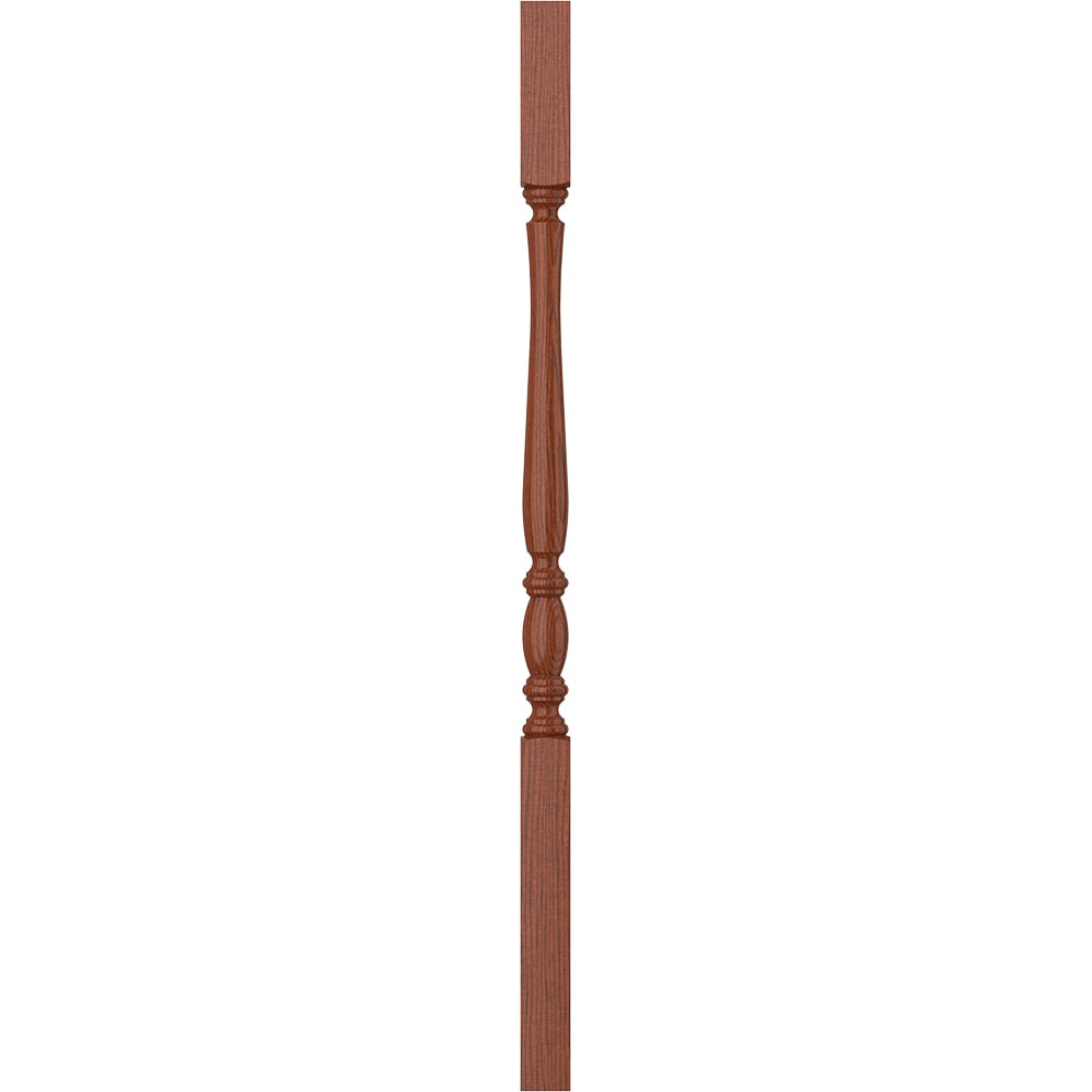 L.J. Smith Stair Systems LJP-2105-BRZC 38 38-in x 1.75-in Unfinished Brazilian Cherry Square Top Stair Baluster