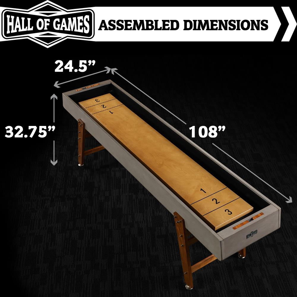 MD Sports Shuffleboard Game Table 108in Manual Freestanding