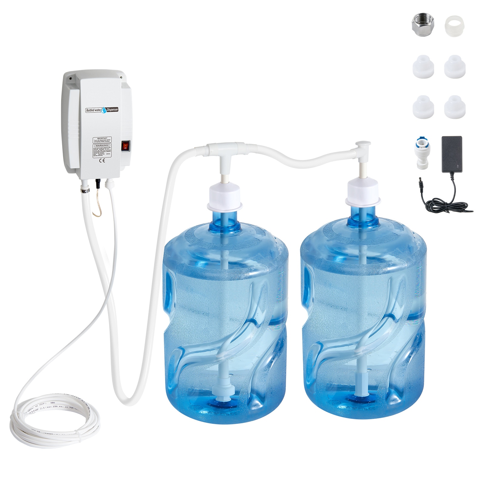 GIVIMO Bottled Water Dispenser Pump System Dual-Pipe for 2x5-Gallon Bottles Automatic Electric Water Pump for Appliances