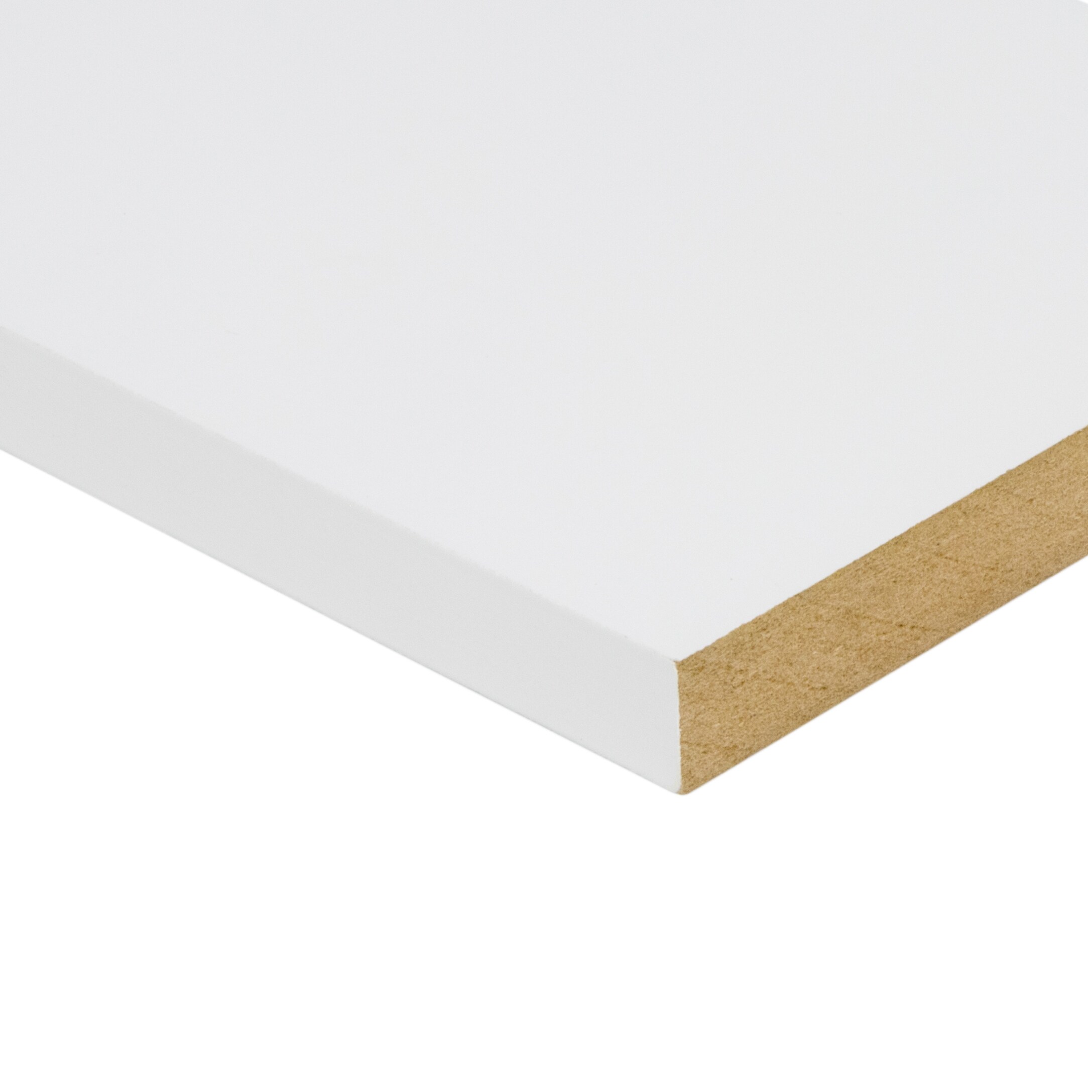 White Shelf Board 97-in L x 15.25-in D (1 Decorative Shelves) in the ...