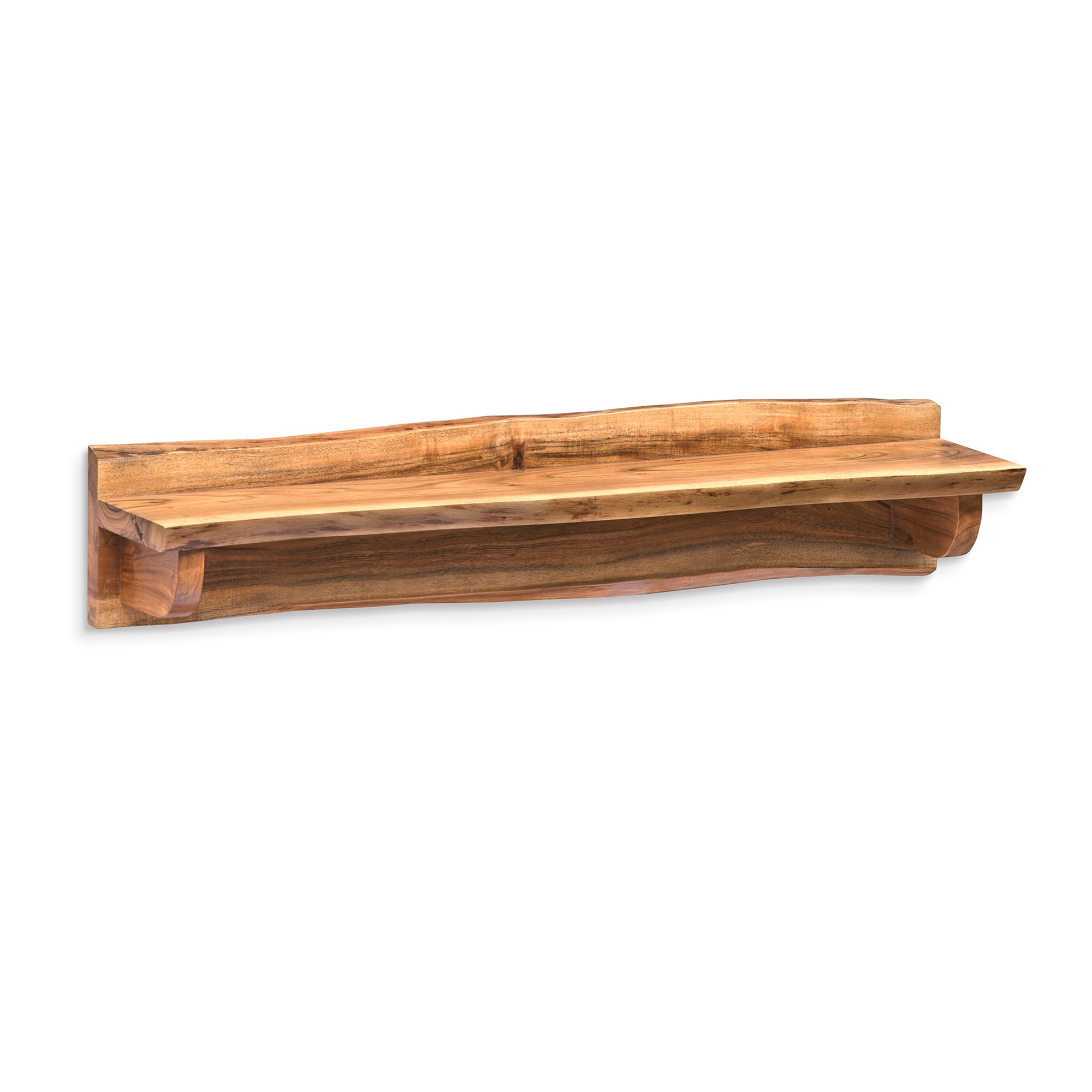 Alaterre Furniture 36-Inches L x 8-Inches D x 7-Inches H Natural Wood Rectangular Floating shelf