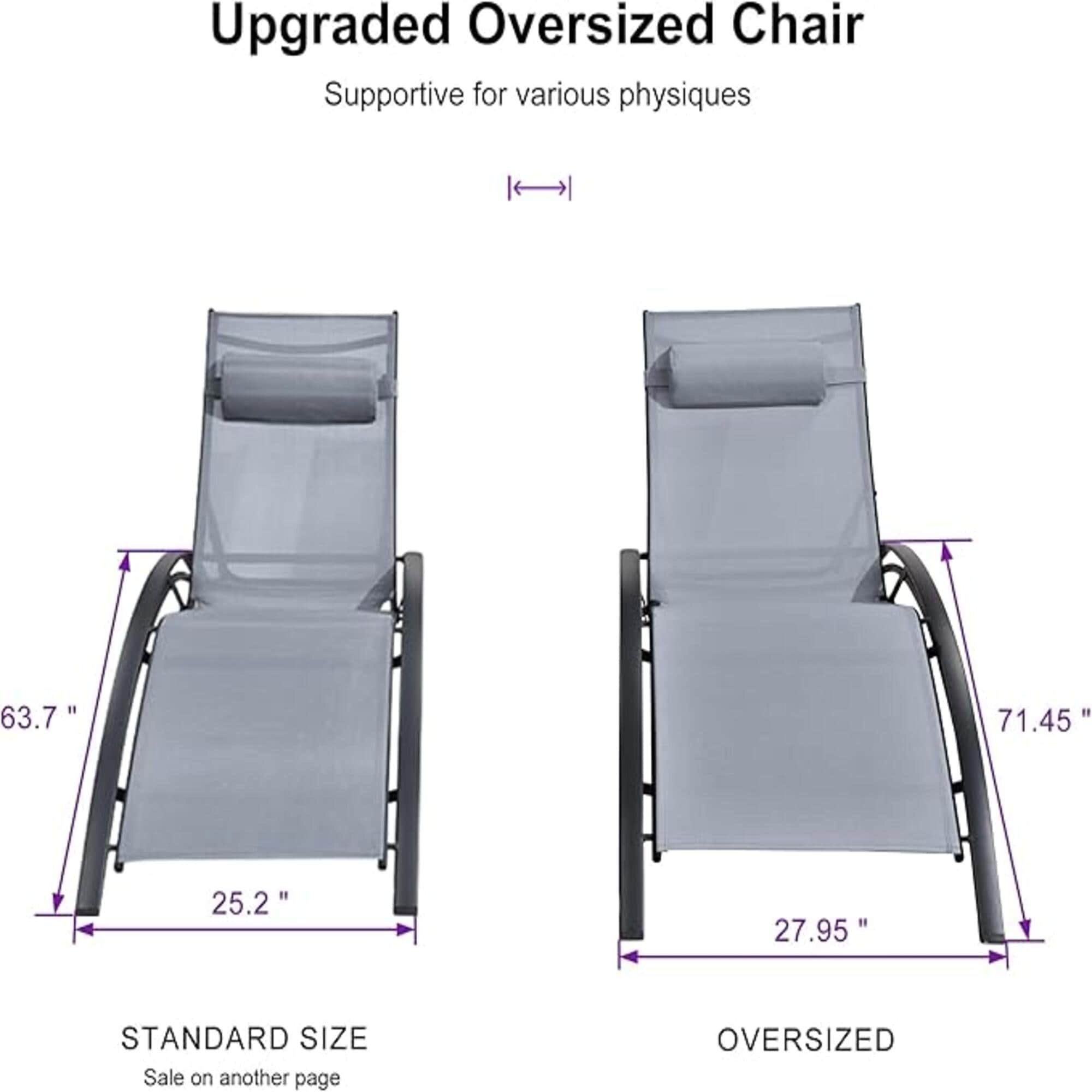 PURPLE LEAF LSMCLS01-XXL-LG-4PC Patio-Chairs - View #2