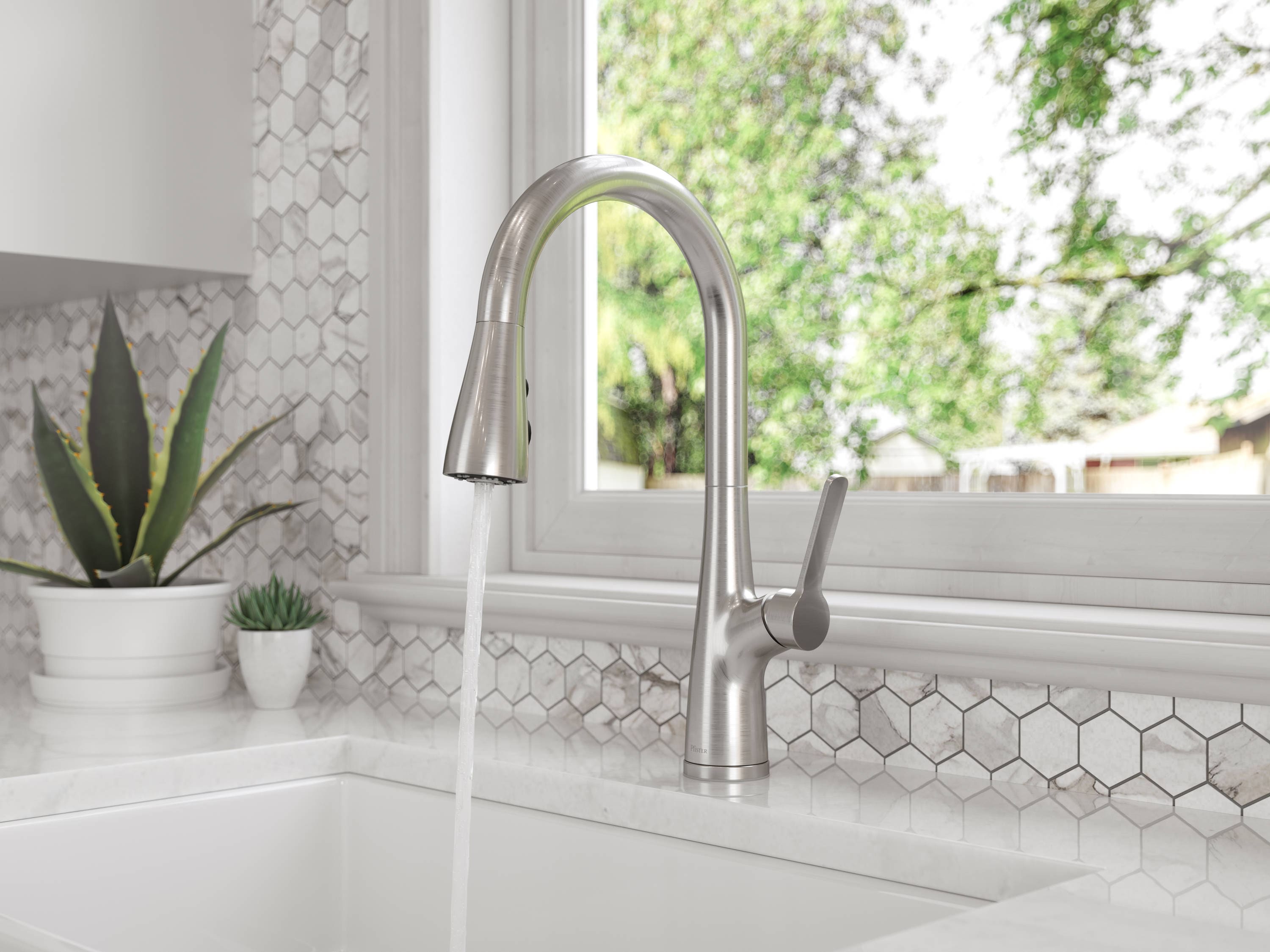 Neera Stainless Steel Pull Down Single Handle Kitchen Faucet