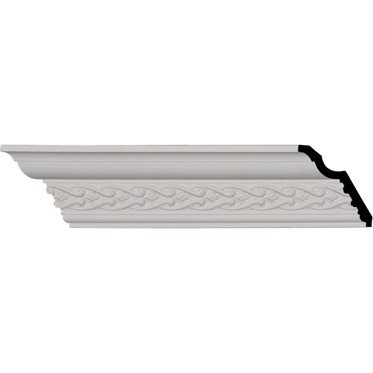 Ekena Millwork MLD03X03X05LD Landon 3-1/2-in x 7-ft 10-1/2-in Primed Urethane MLD03X03X05LD Crown Moulding