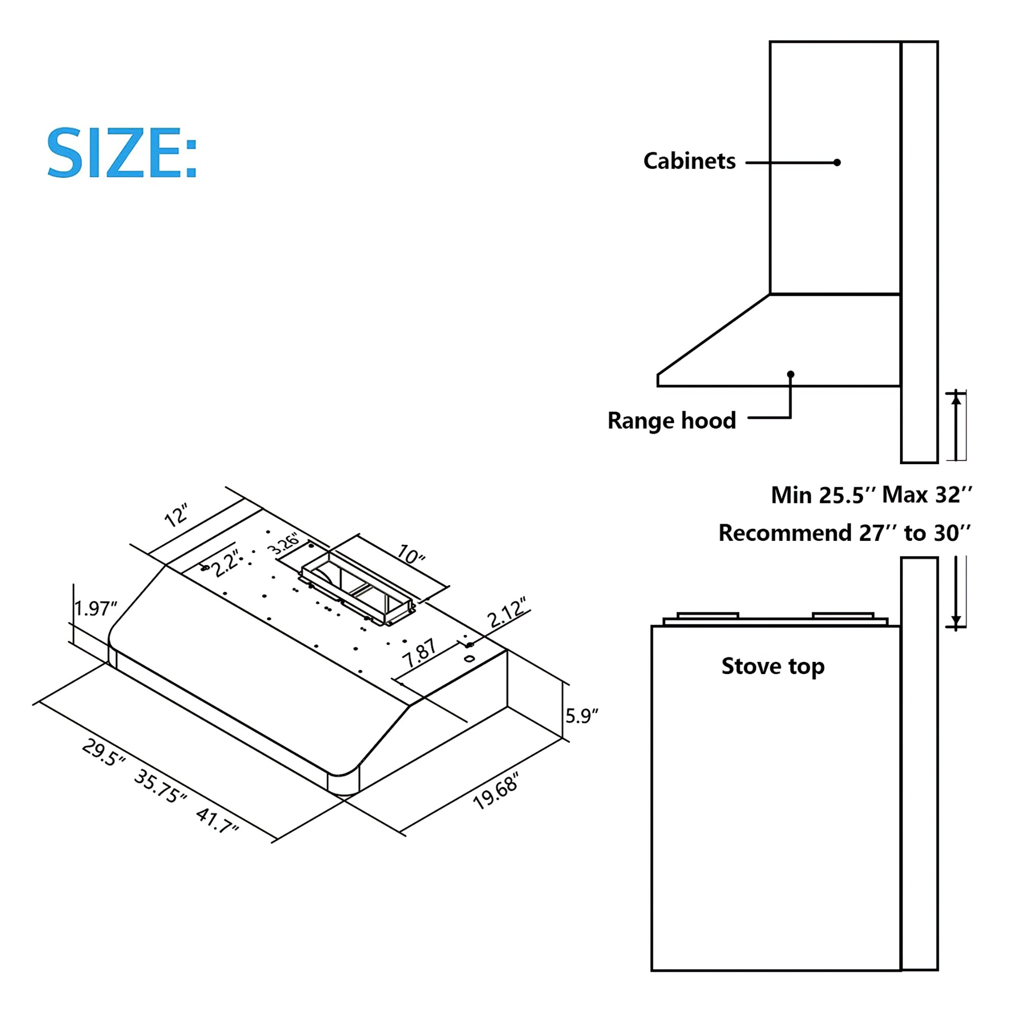 VIKIO VIKC0130BSS Undercabinet-Range-Hoods - View #7