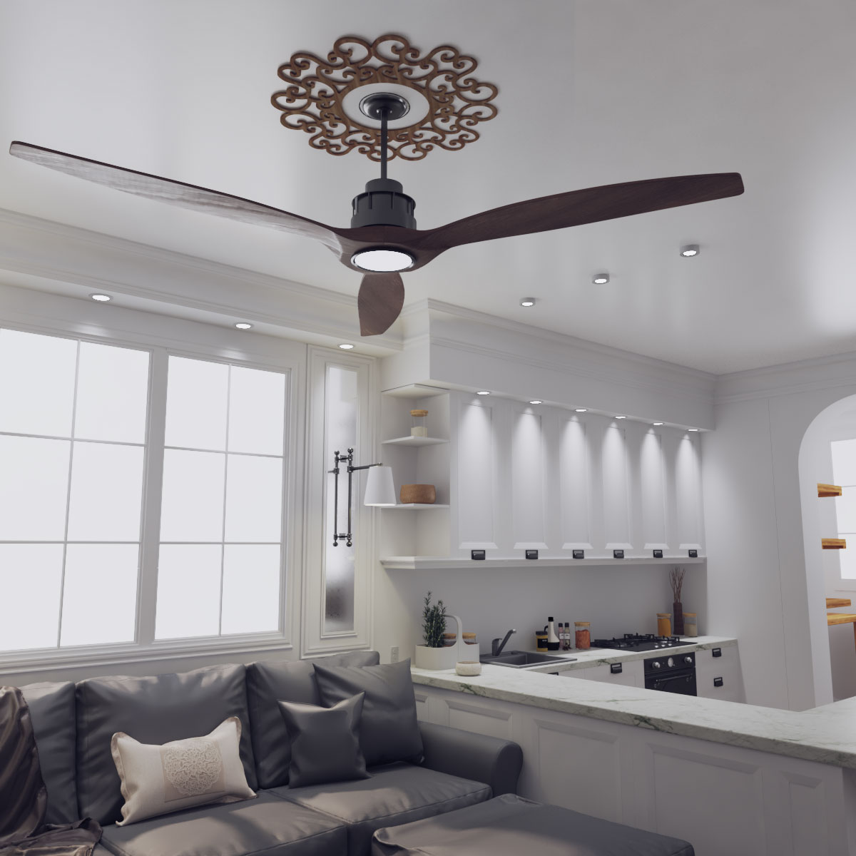 Ekena Millwork CMWP40X40X0375REWA Ceiling-Medallions - View #8