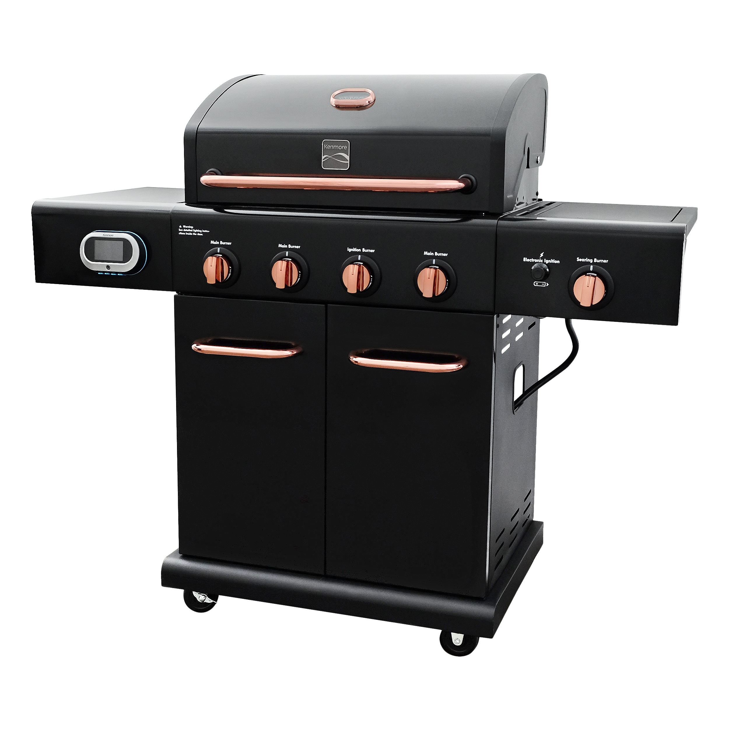 Kenmore Smart Grill with Side Searing Burner Black with Copper Accent 4-Burner Liquid Propane Gas Grill the Gas Grills department at
