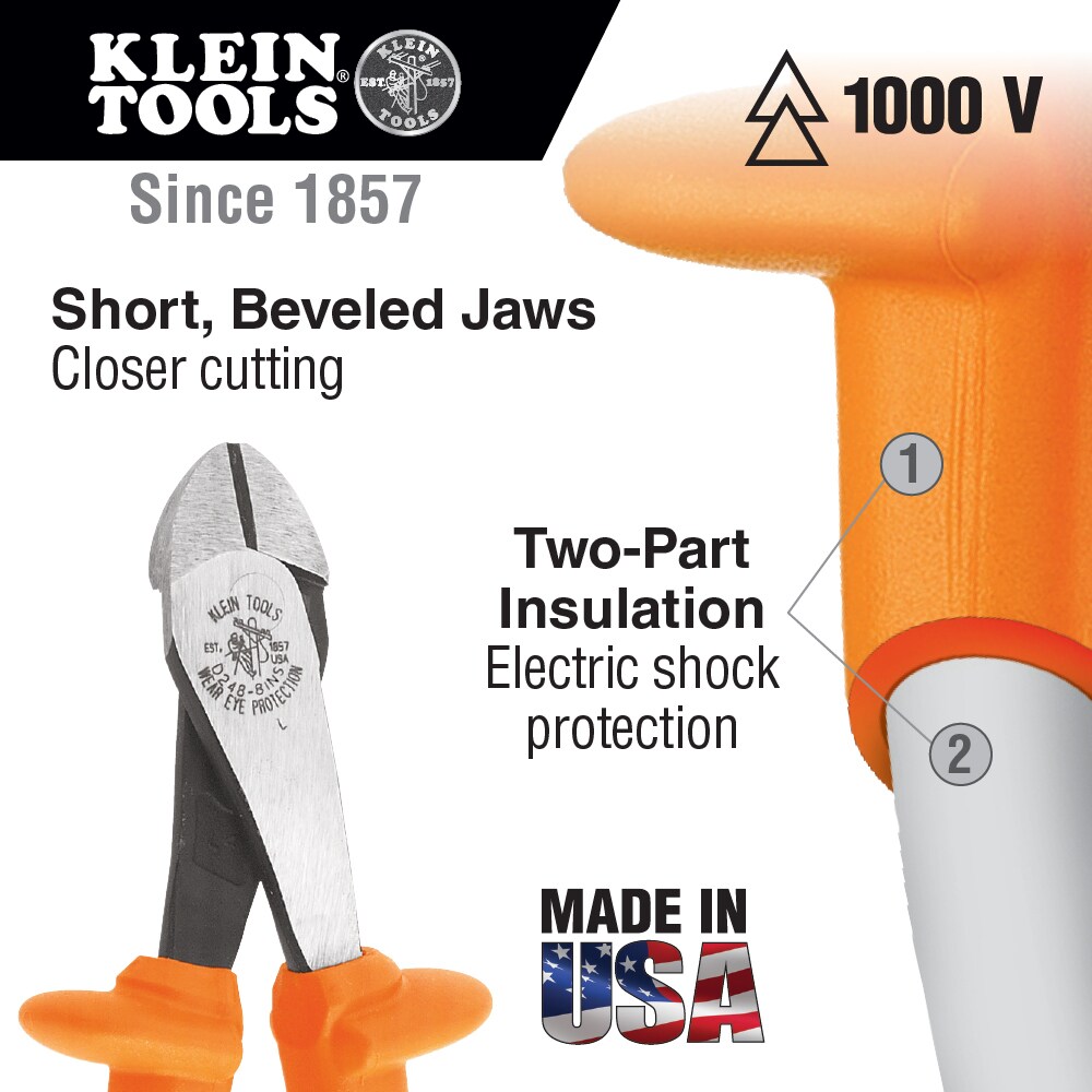 Klein Tools D200048INS sidecutters - View #2