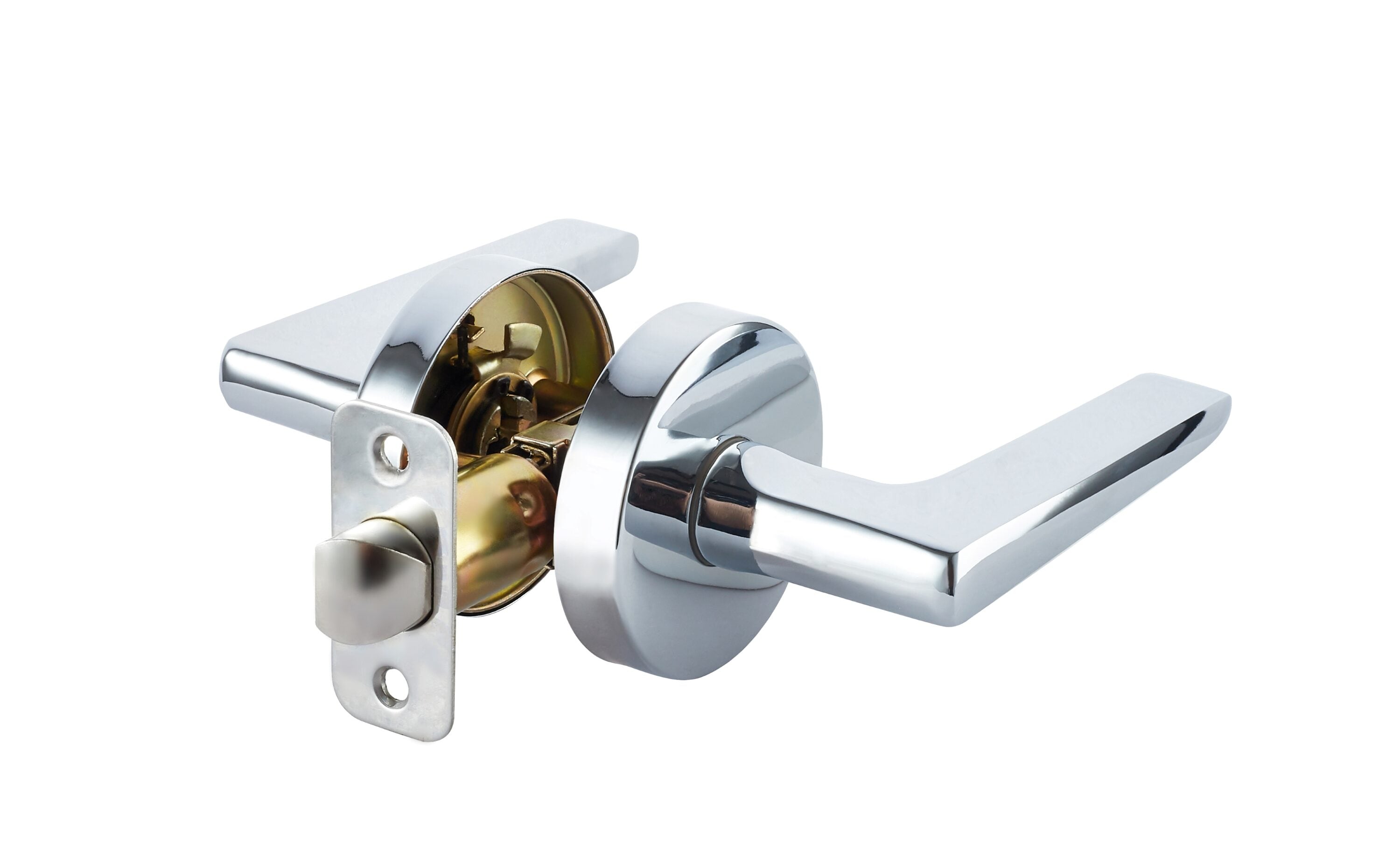 Sapphire Contra Collection Modern Grade 3 Polished Chrome Interior or Hall/Closet Passage Door Handle