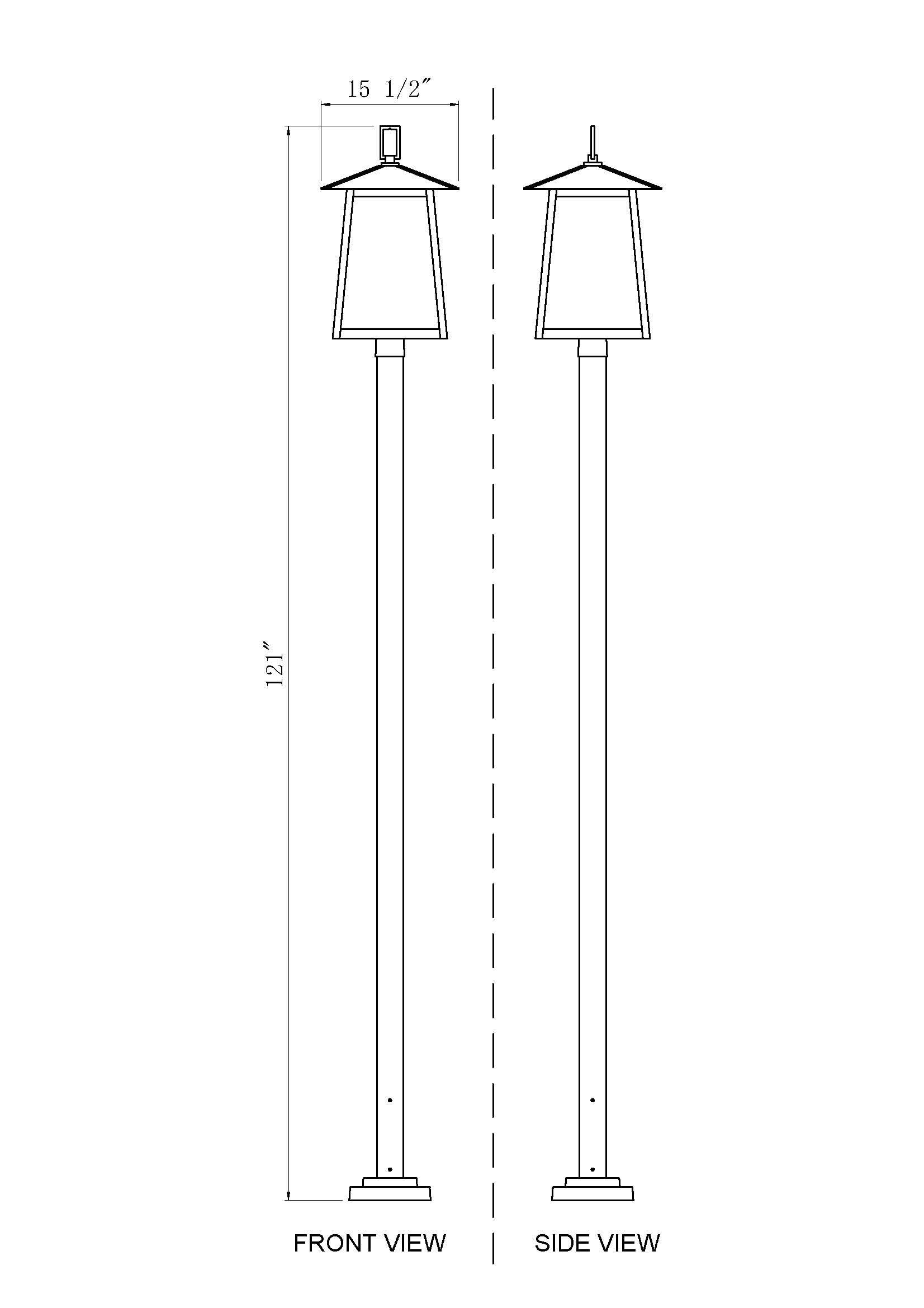 Z-Lite 5015PHXLS-536P-BK Complete-Post-Lights - View #8