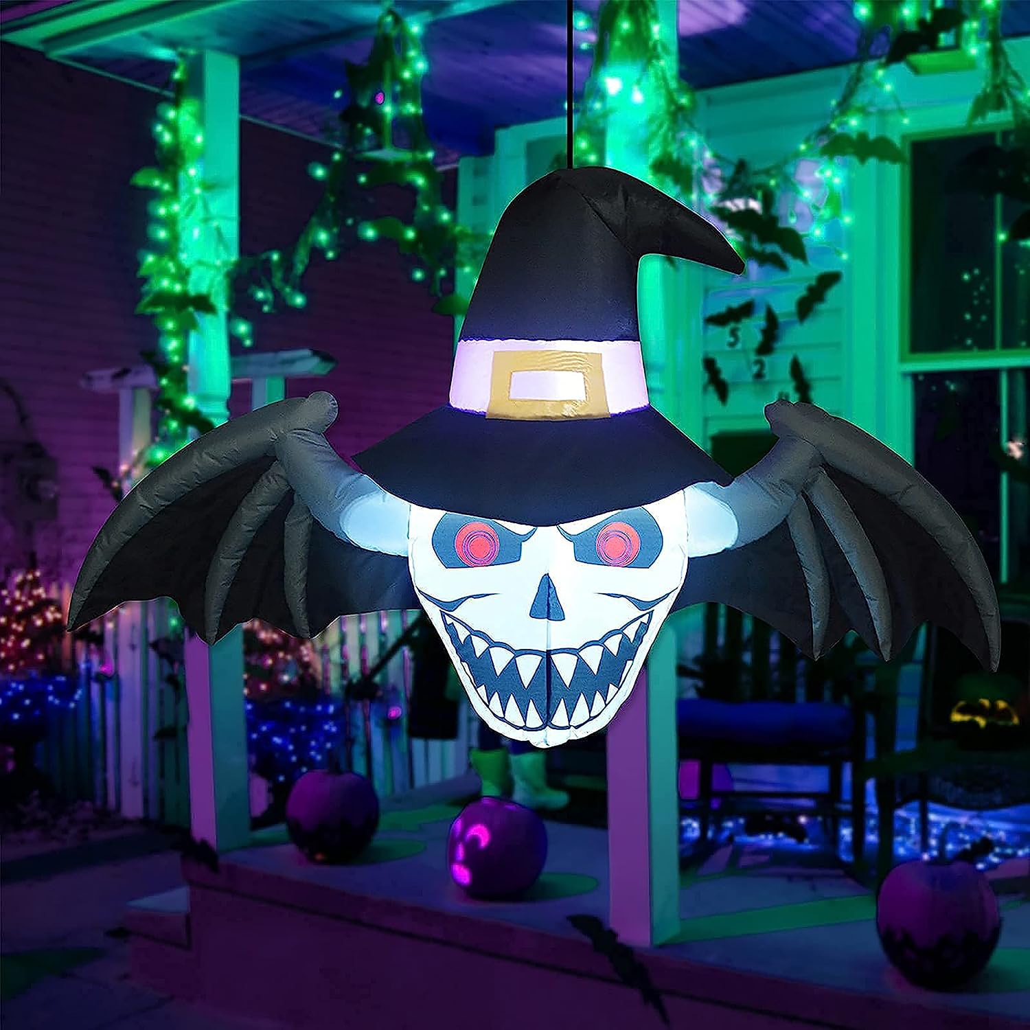GOOSH DJ-WS-69161 2.2-ft Lighted Bat Inflatable